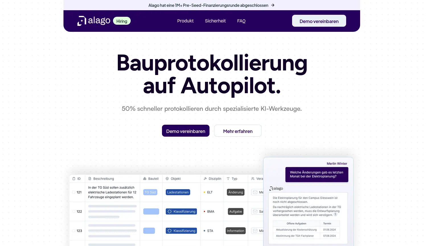 Website der Firma Alago Technologies UG (haftungsbeschränkt)