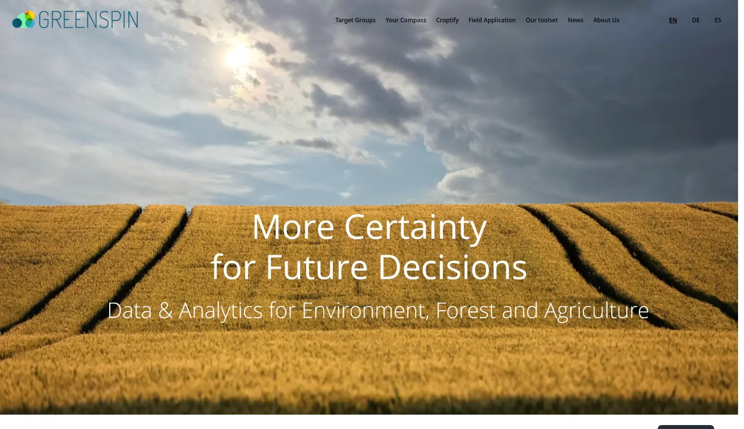 Website der Firma green spin GmbH