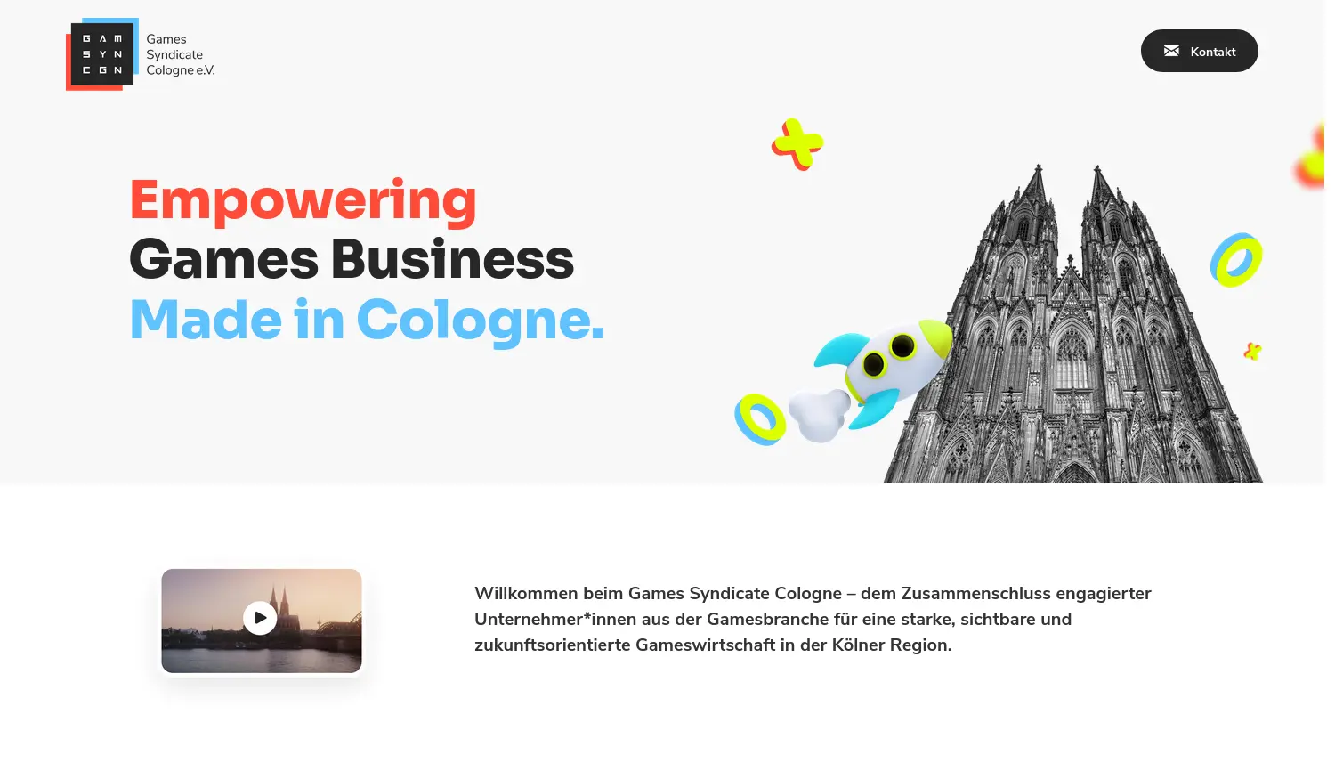 Website der Firma Games Syndicate Cologne e.V.