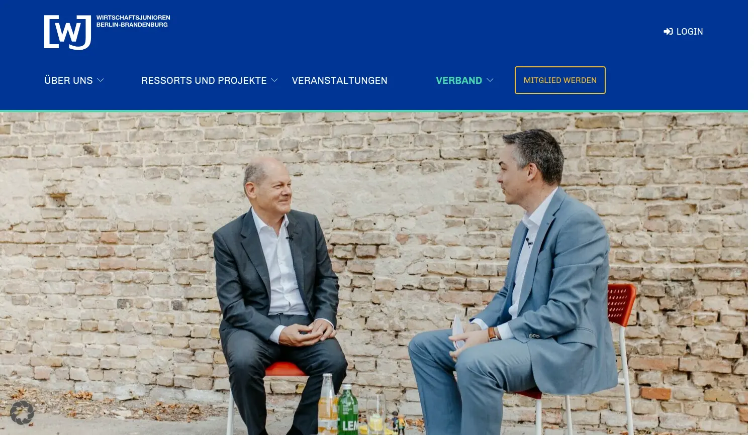 Website der Firma Wirtschaftsjunioren Berlin Brandenburg