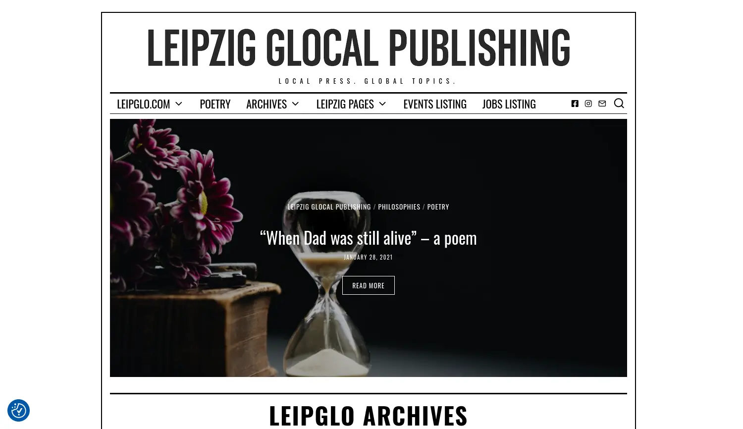 Website der Firma Leipzig Glocal Publishing