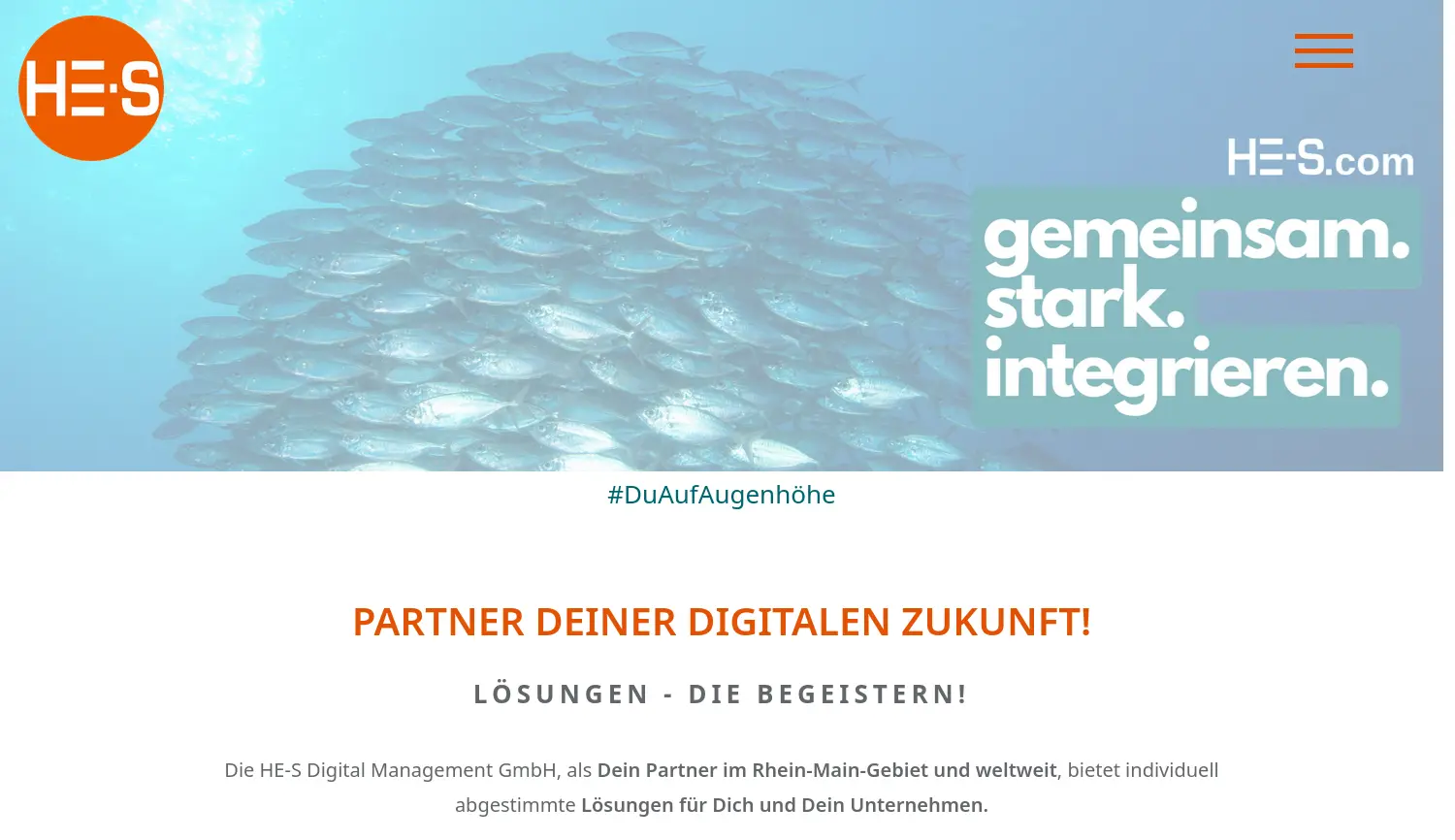 Website der Firma HE-S Digital Management GmbH