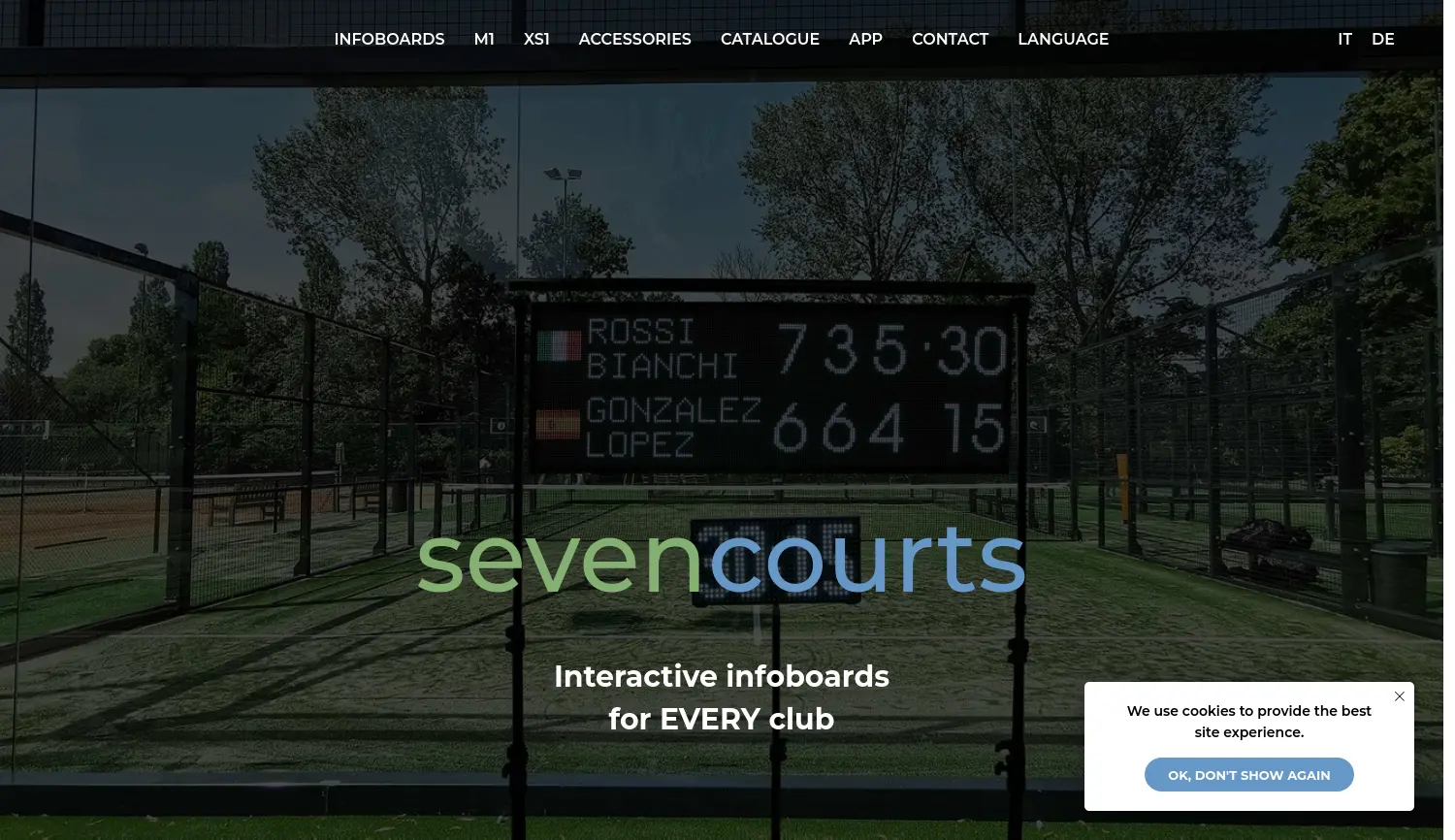 Website der Firma SevenCourts GmbH