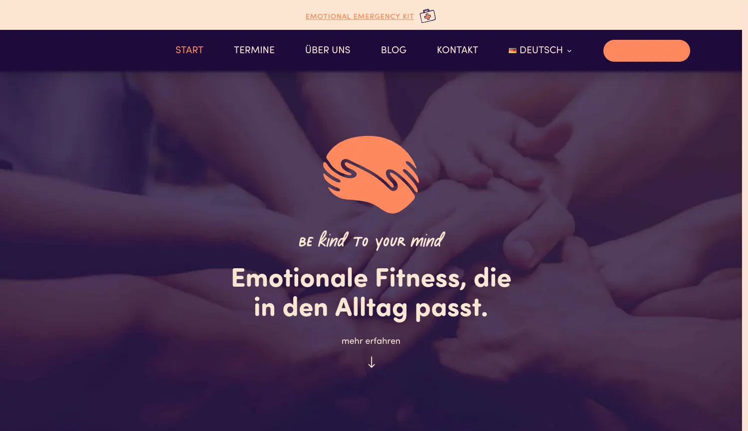 Website der Firma Kindori Emotionsfitness (Katharina Schäfer)