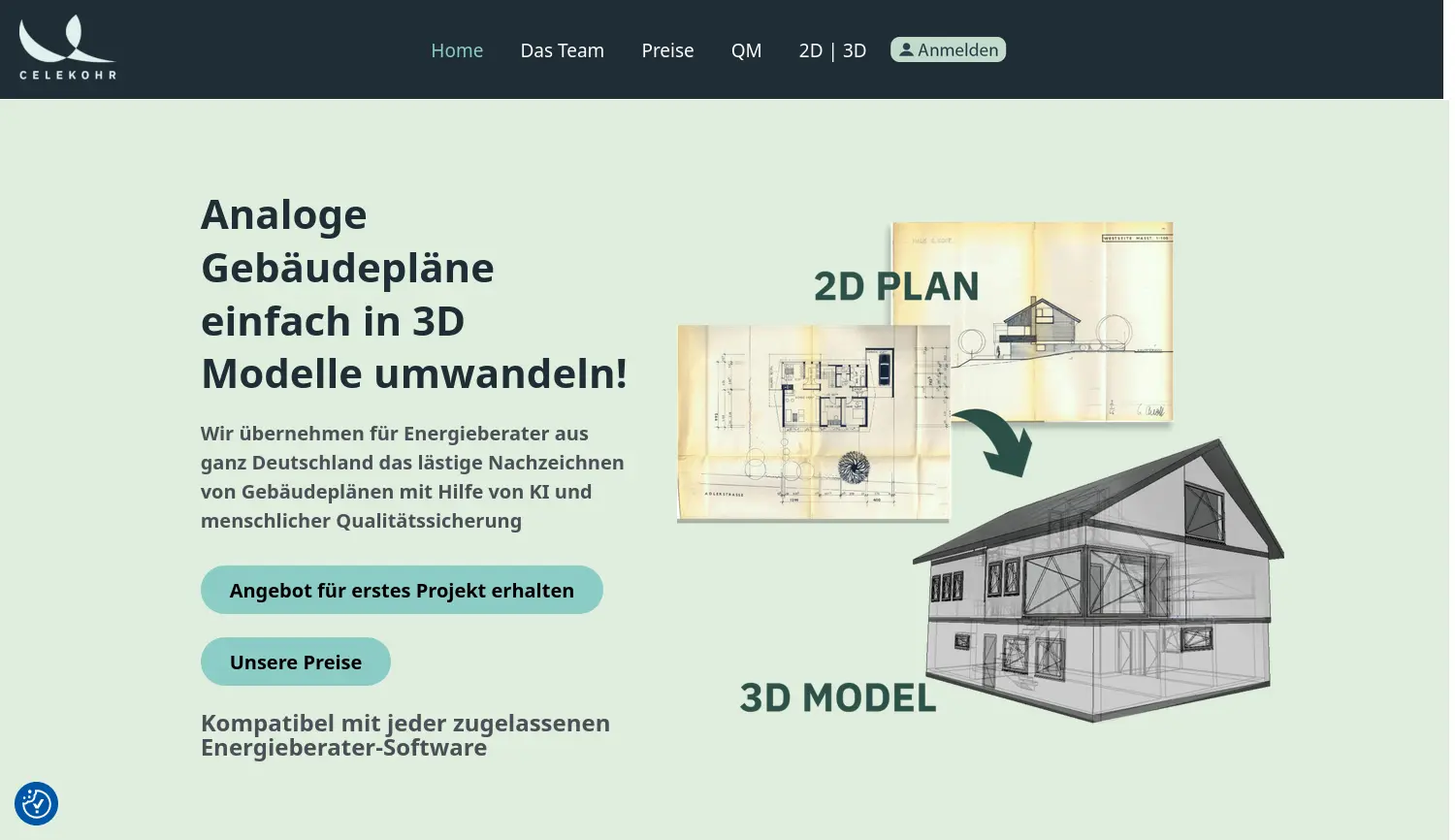 Website der Firma Celekohr GmbH