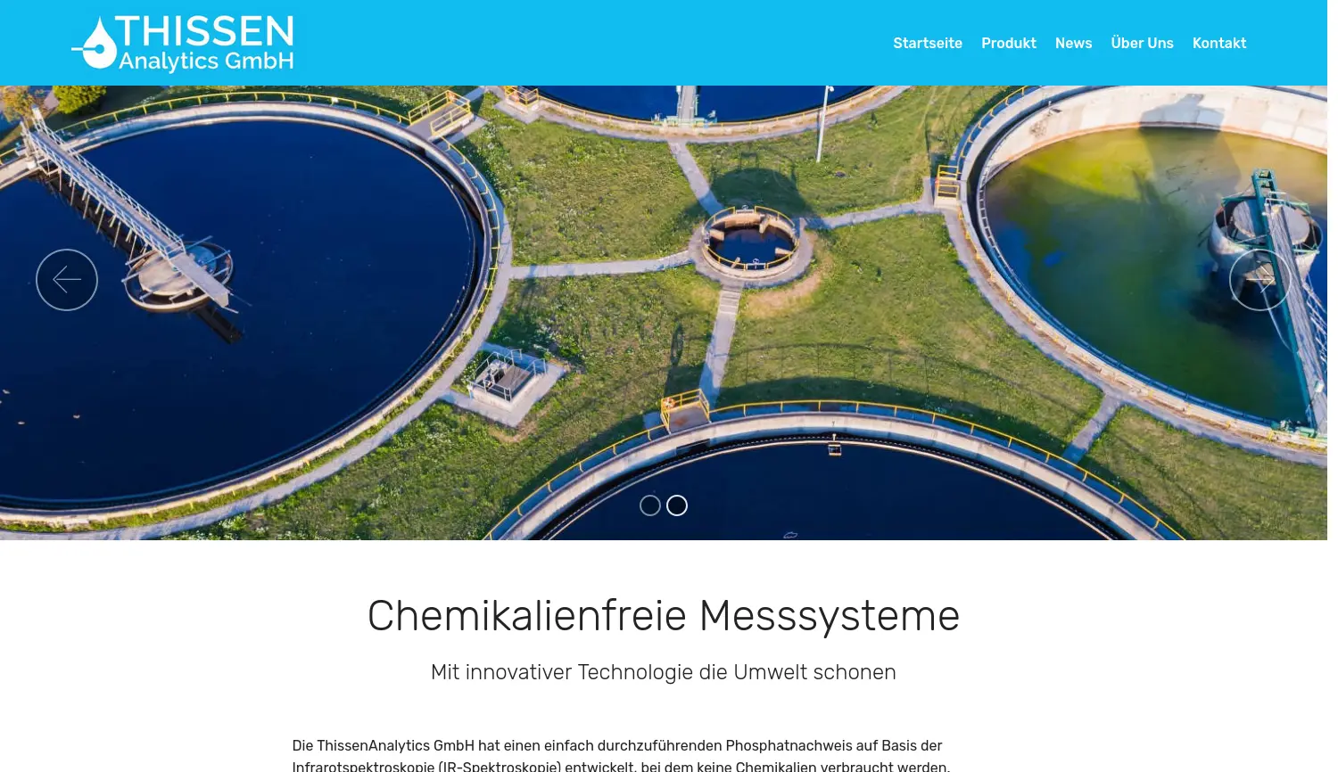 Website der Firma ThissenAnalytics GmbH