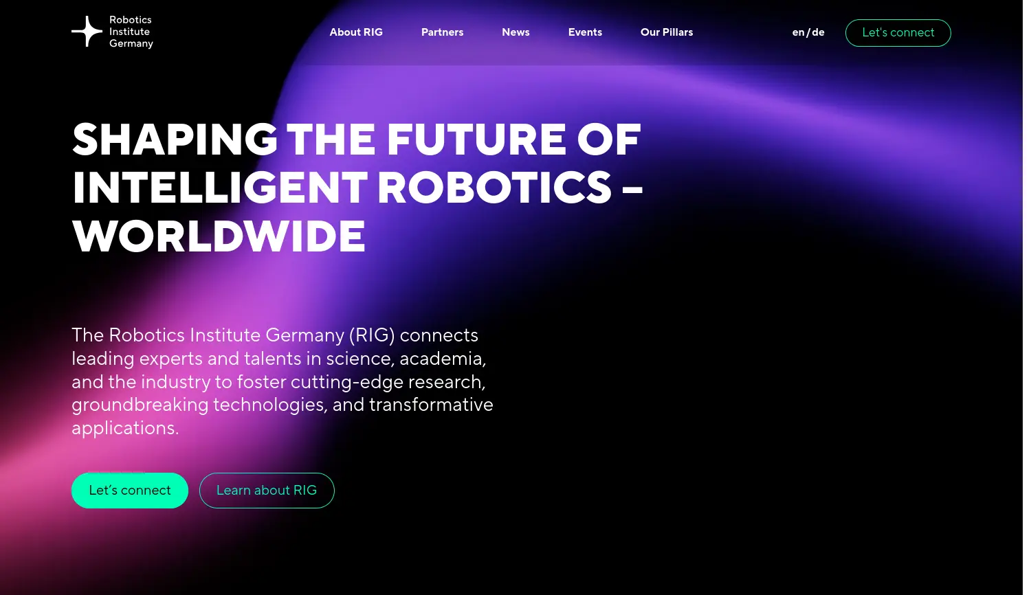 Website der Firma Robotics Institute Germany