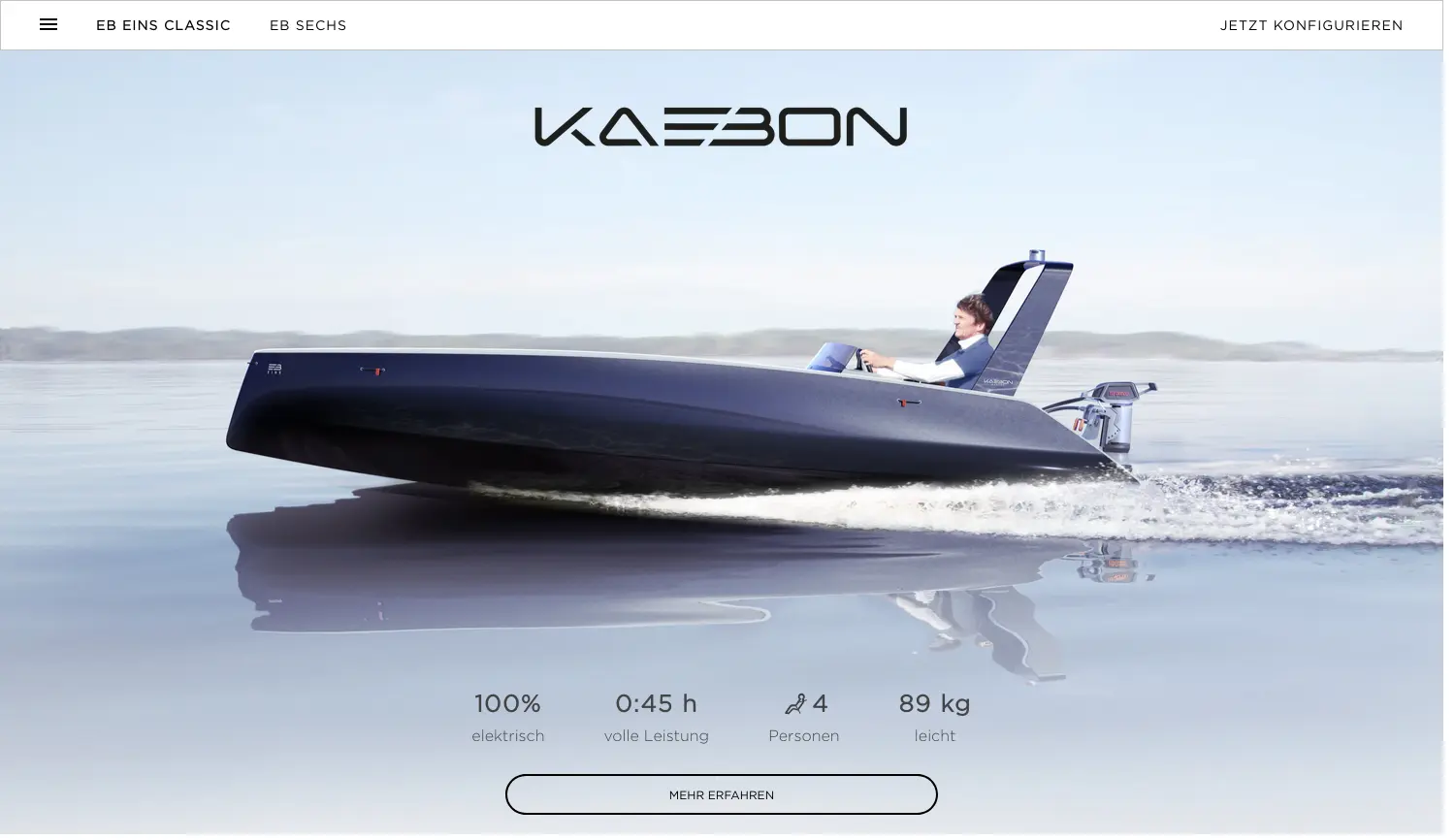 Website der Firma Kaebon GmbH