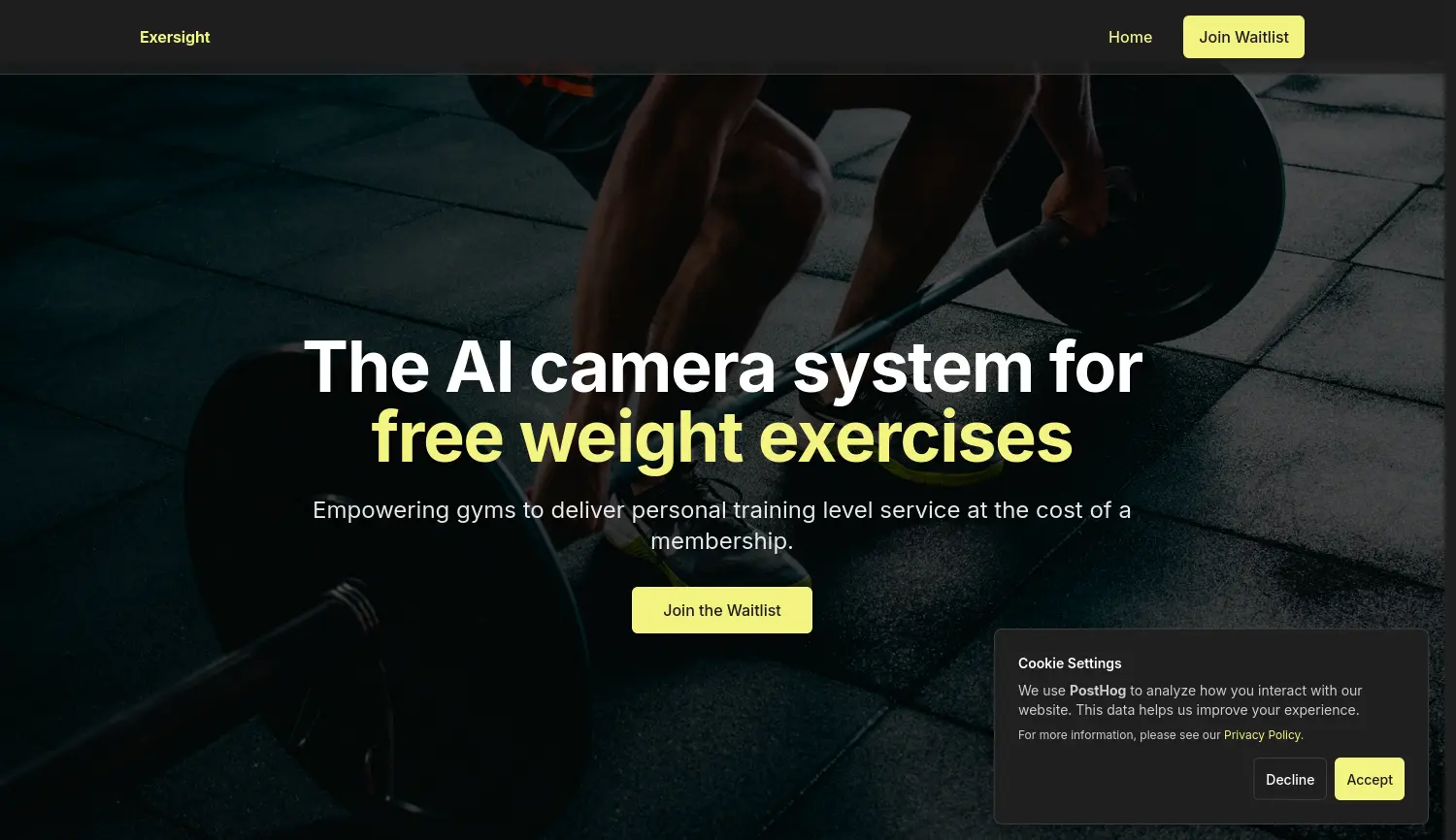 Website der Firma Exersight