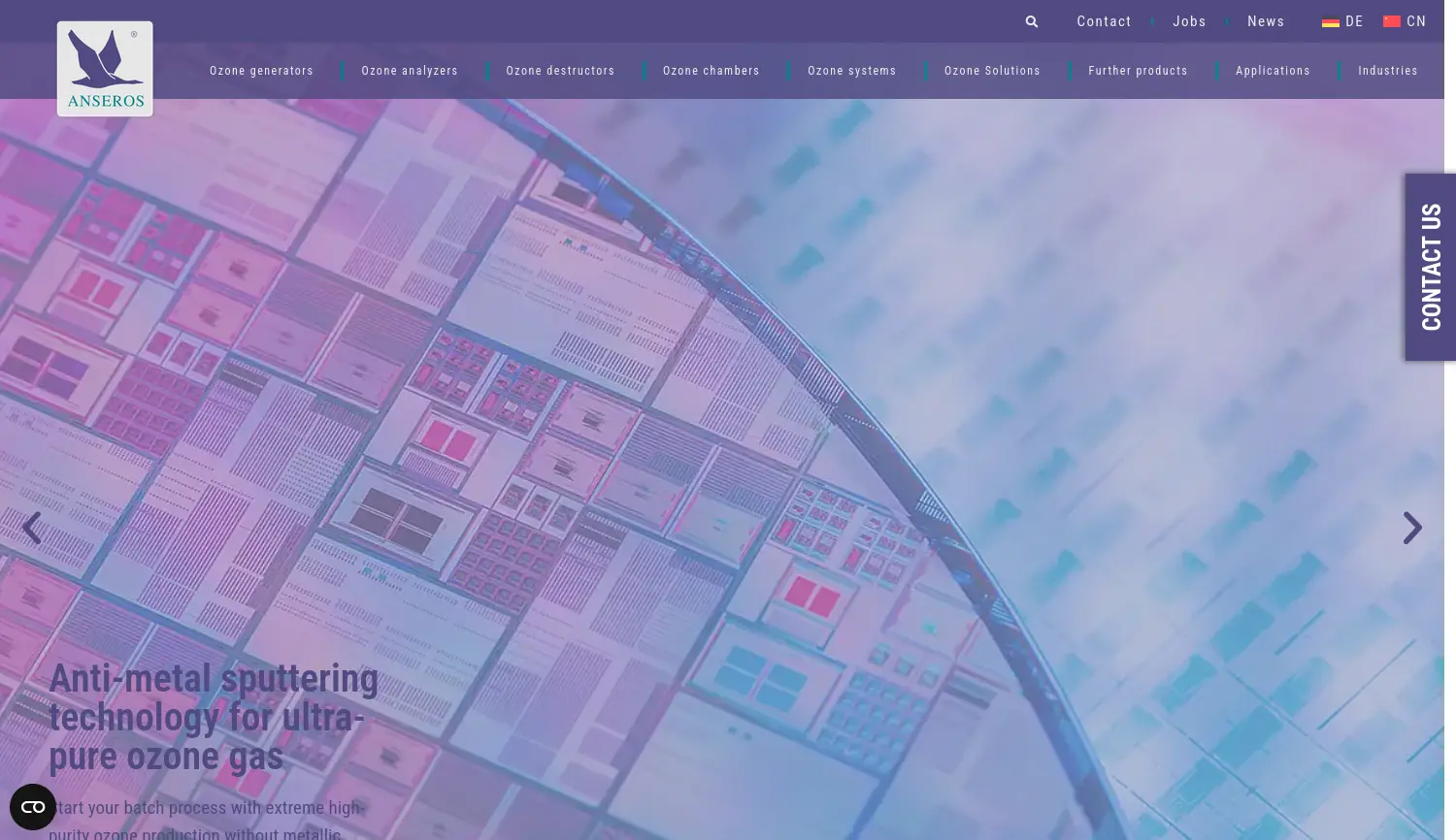 Website der Firma Anseros