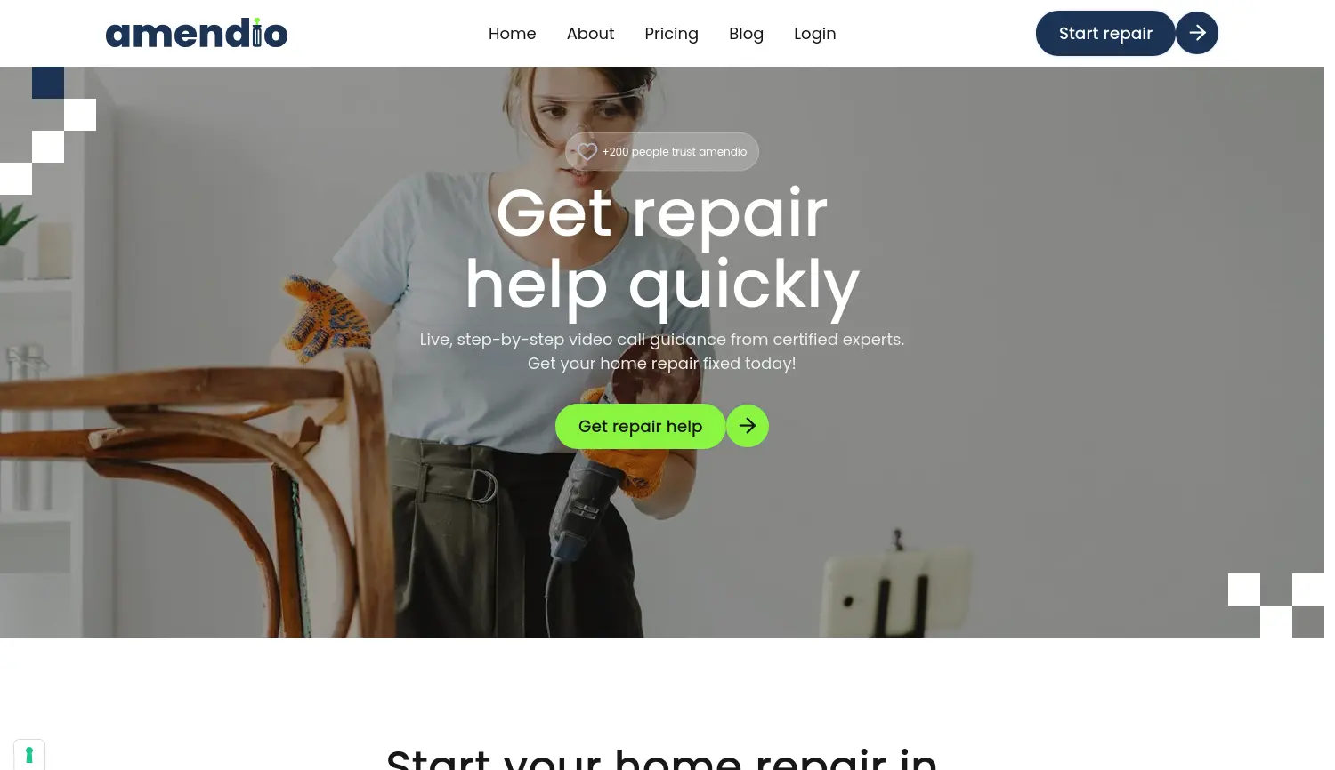 Website der Firma Amendio UG (haftungsbeschränkt)