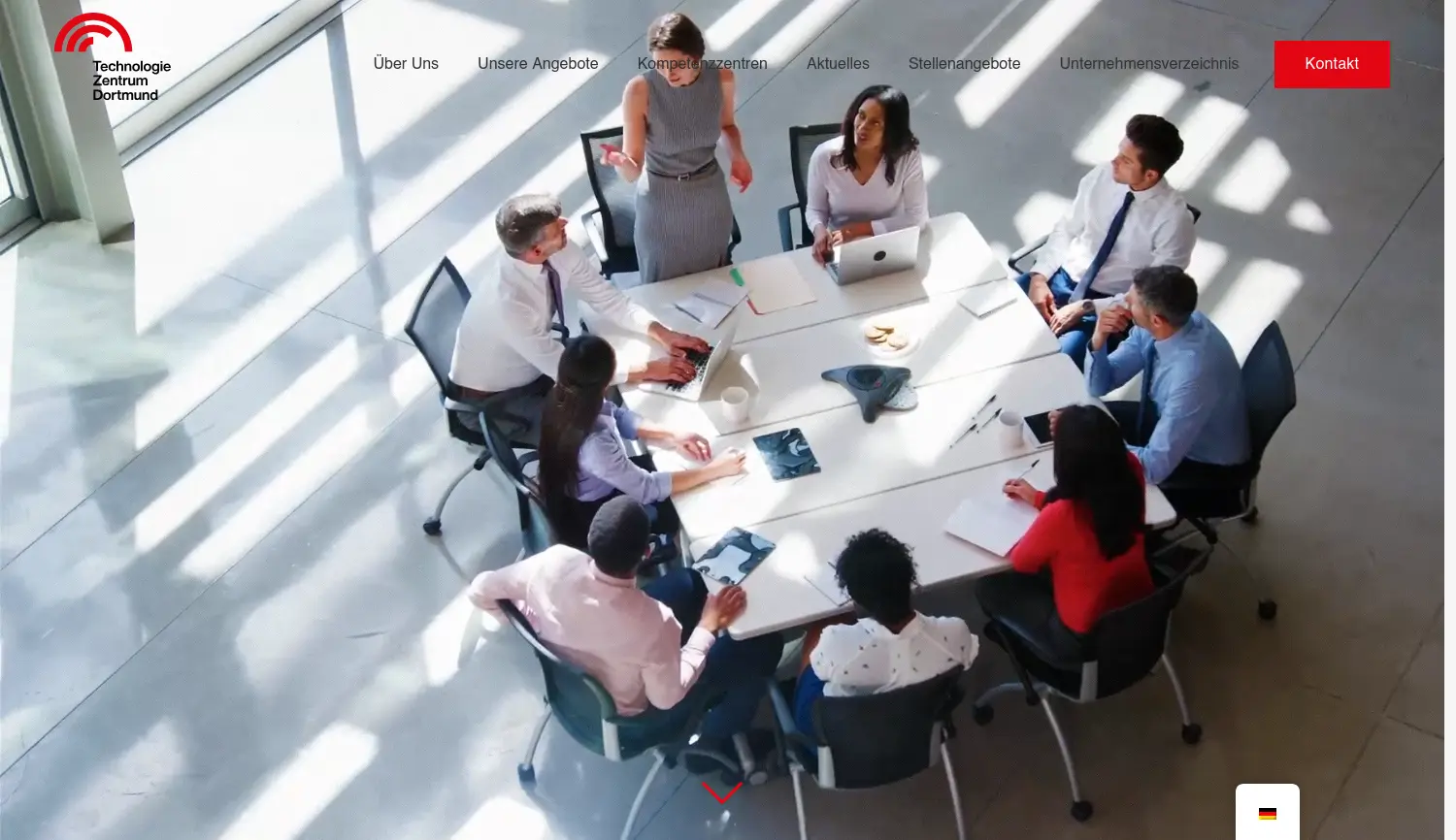 Website der Firma TechnologieZentrumDortmund GmbH