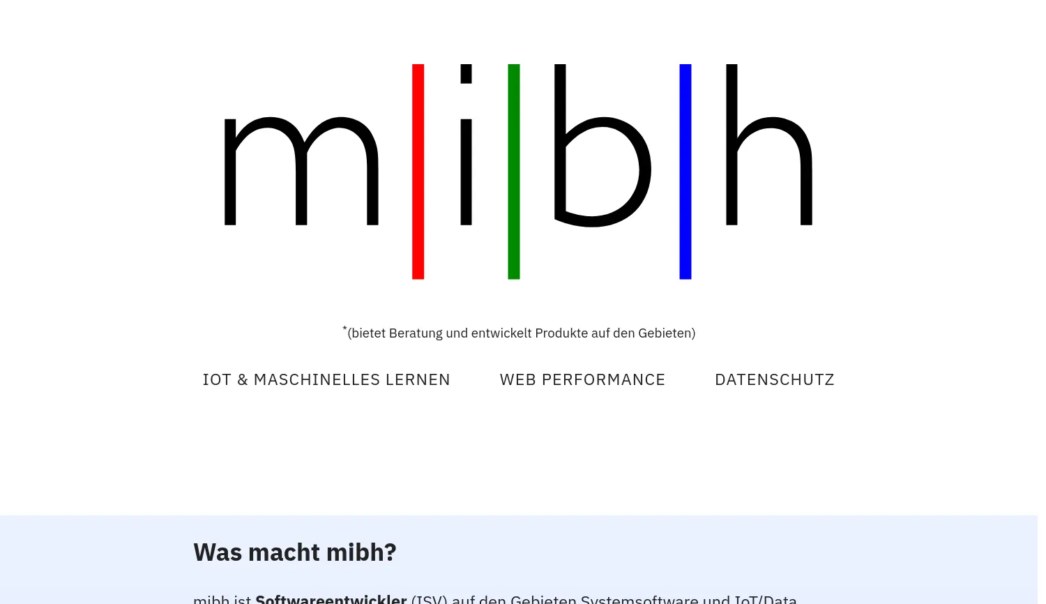 Website der Firma mibh Klaus J. Klein