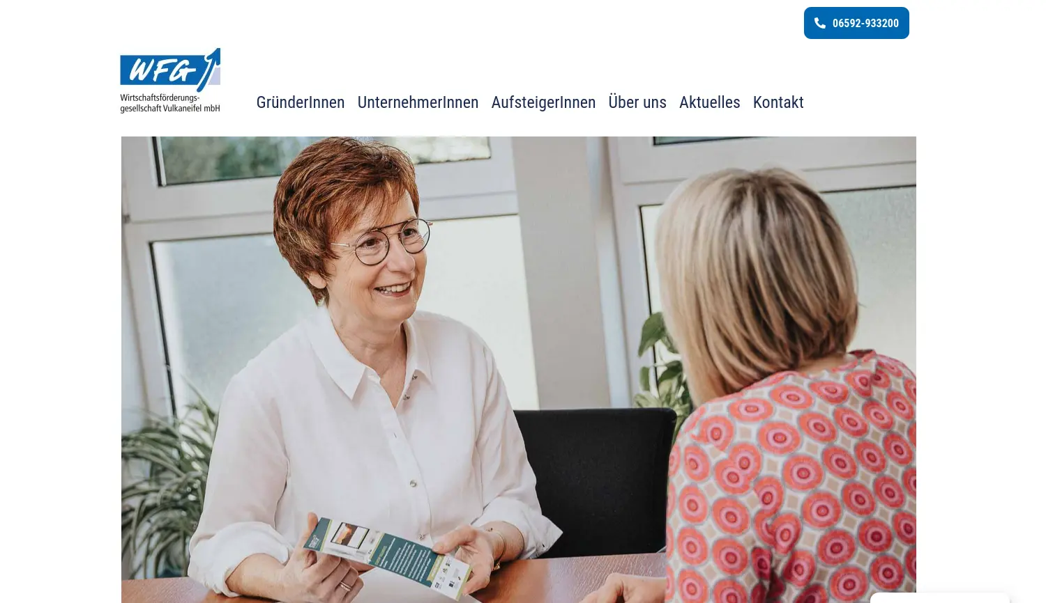 Website der Firma Wirtschaftsförderungsgesellschaft Vulkaneifel mbH