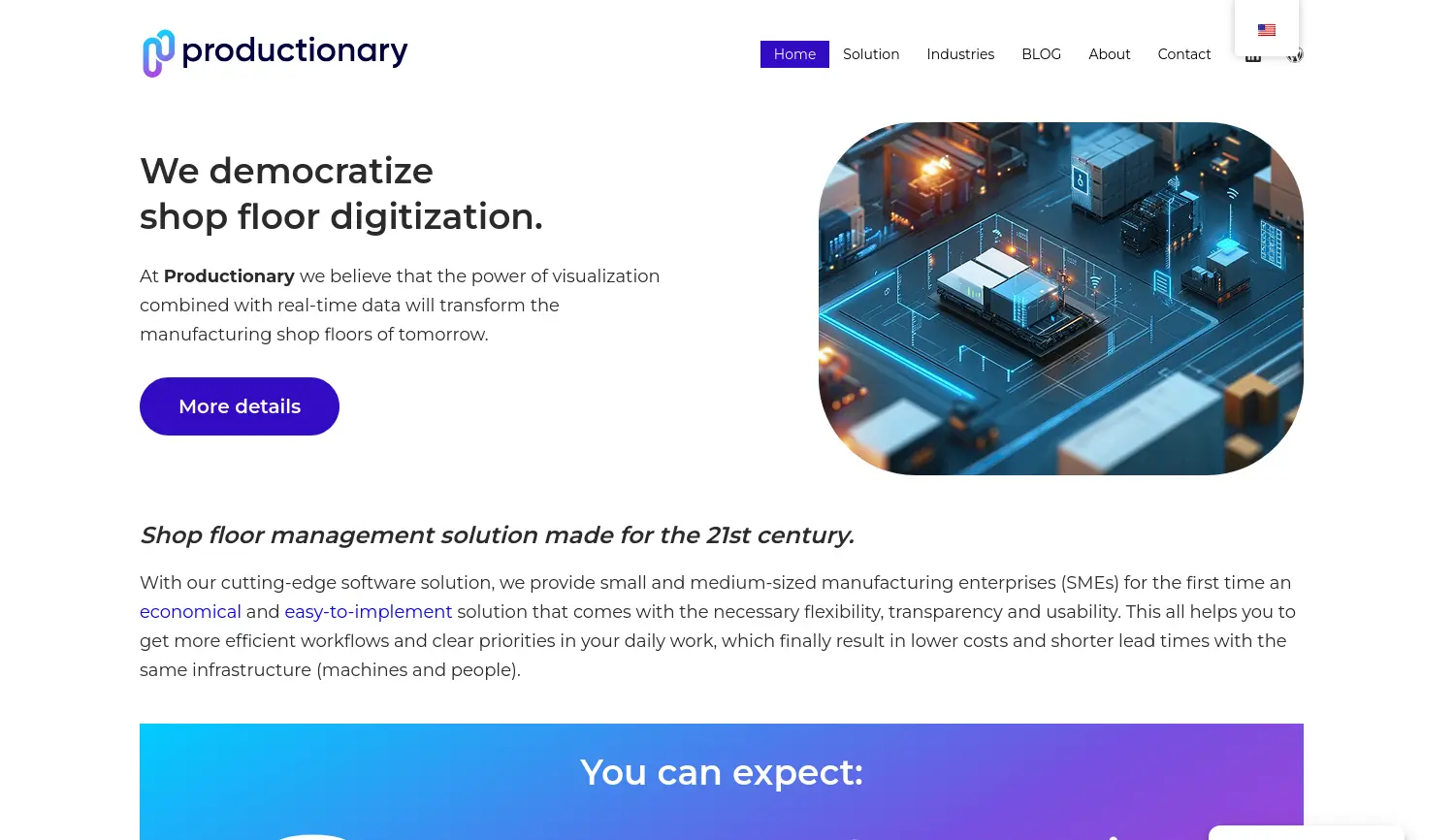 Website der Firma PRODUCTIONARY GmbH