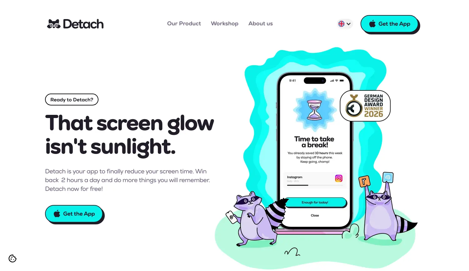 Website der Firma Detach