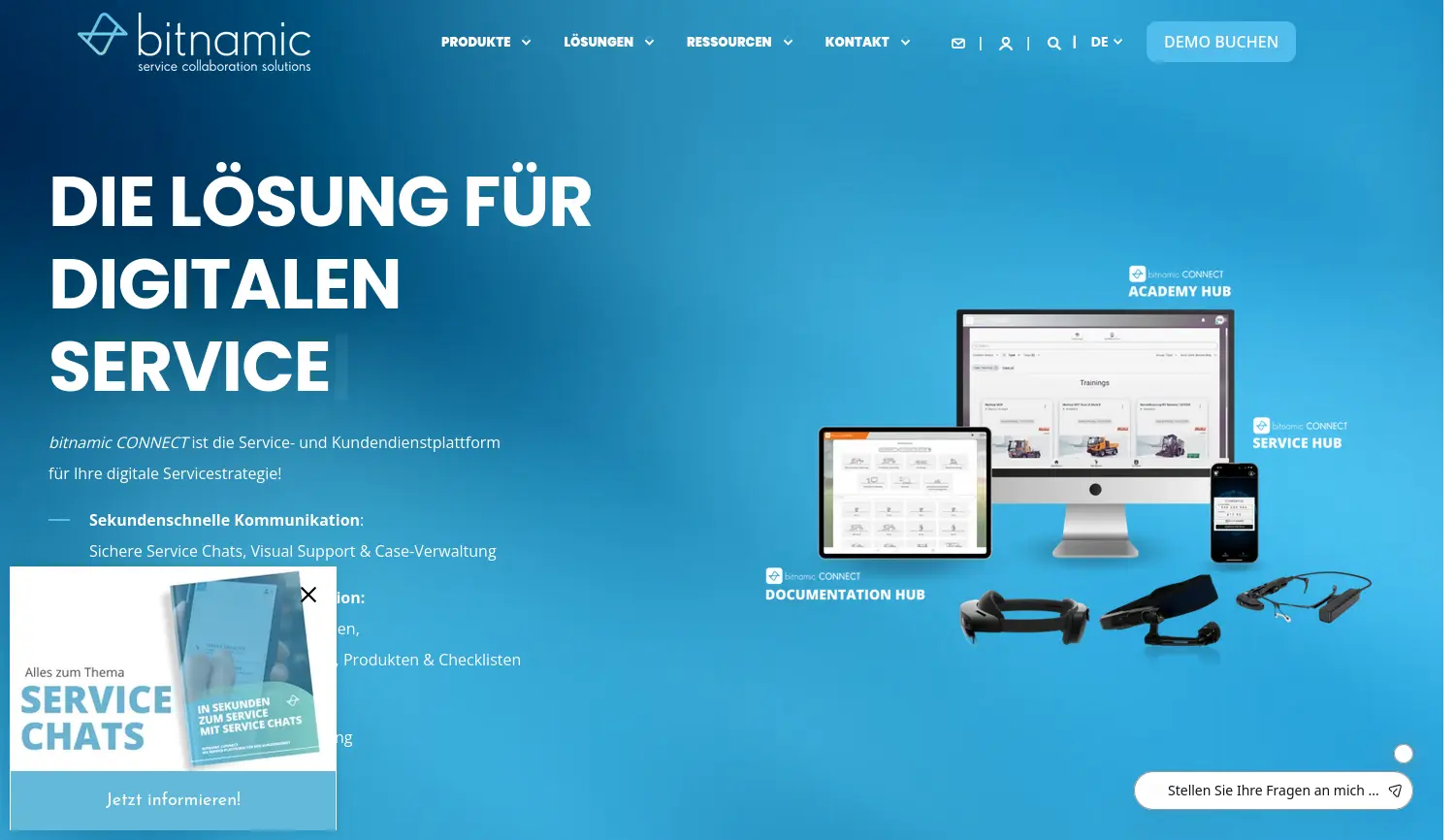 Website der Firma Bitnamic GmbH
