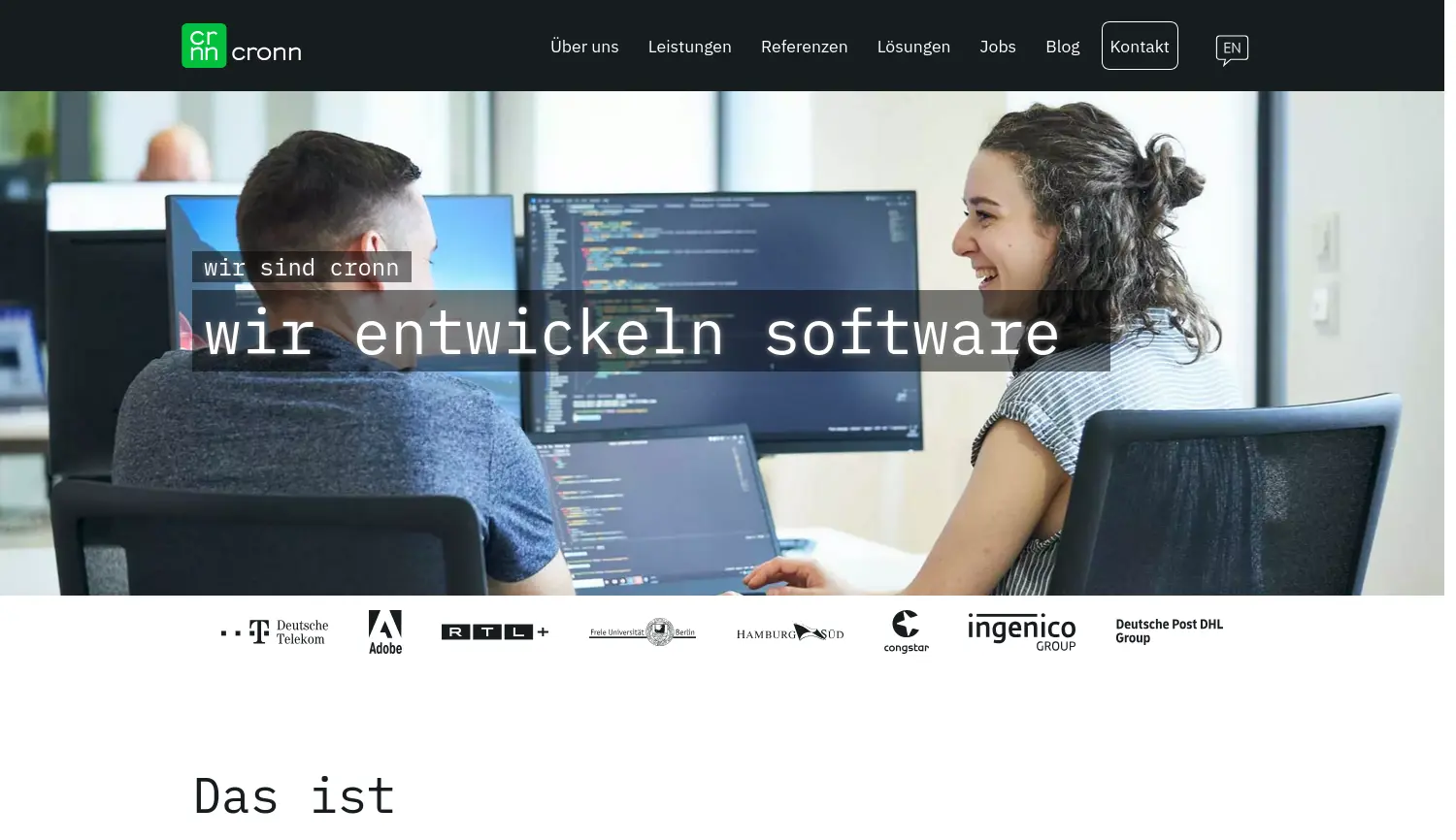 Website der Firma cronn GmbH