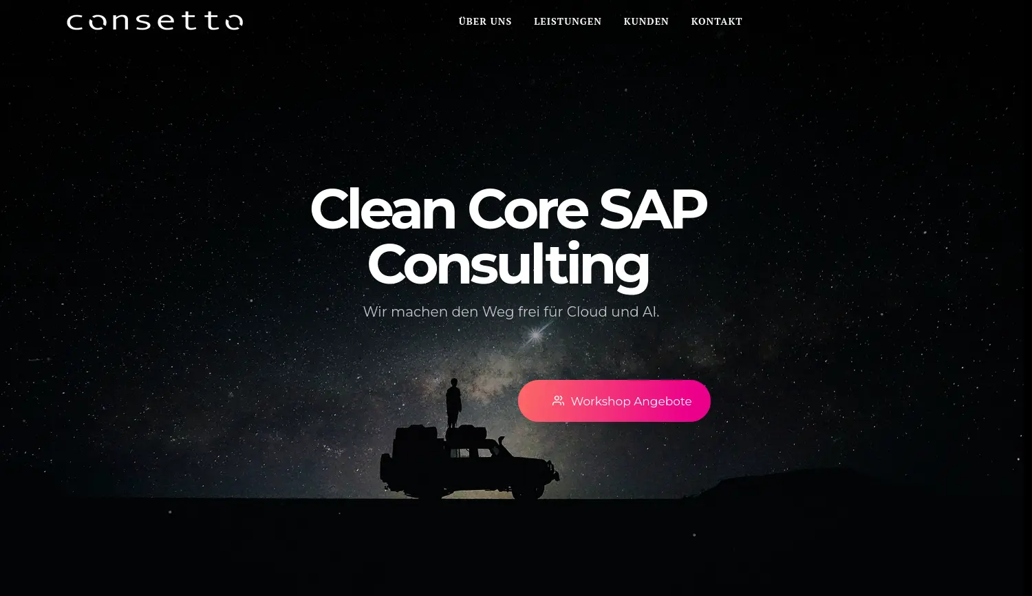 Website der Firma Consetto GmbH