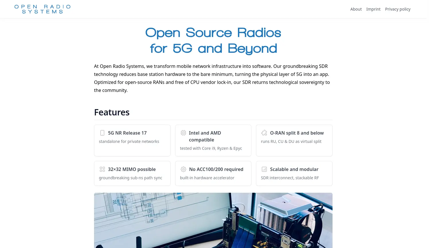 Website der Firma Open Radio Systems GmbH