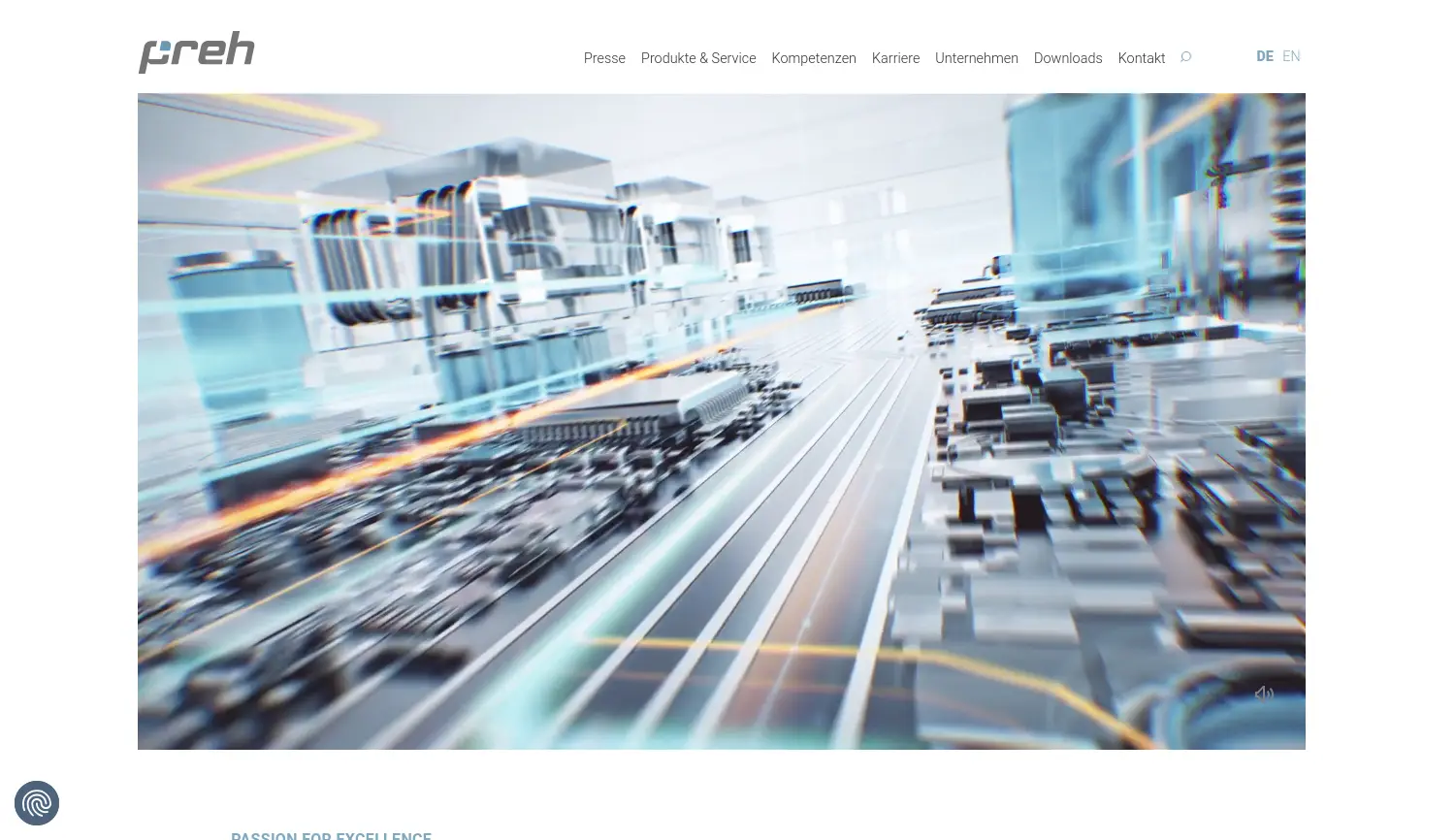 Website der Firma Preh GmbH