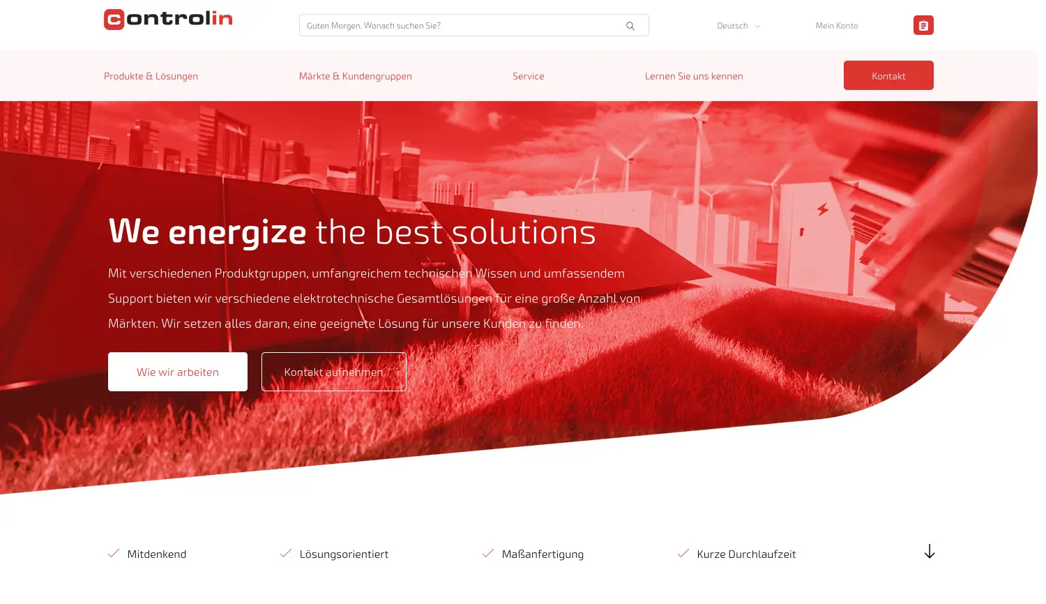 Website der Firma Controlin GmbH
