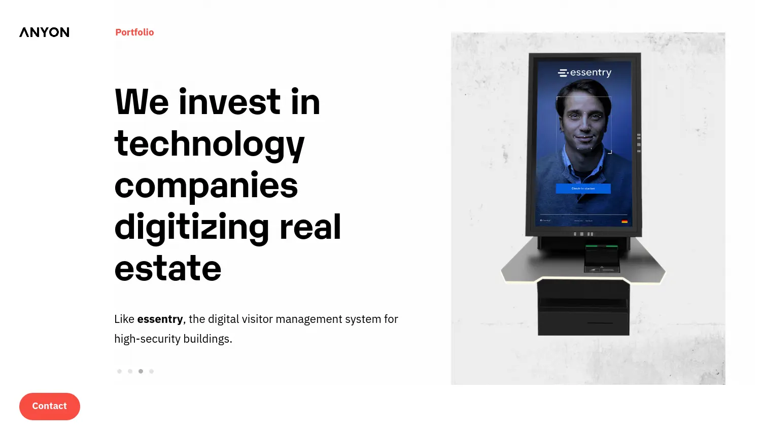 Website der Firma Anyon Holding GmbH