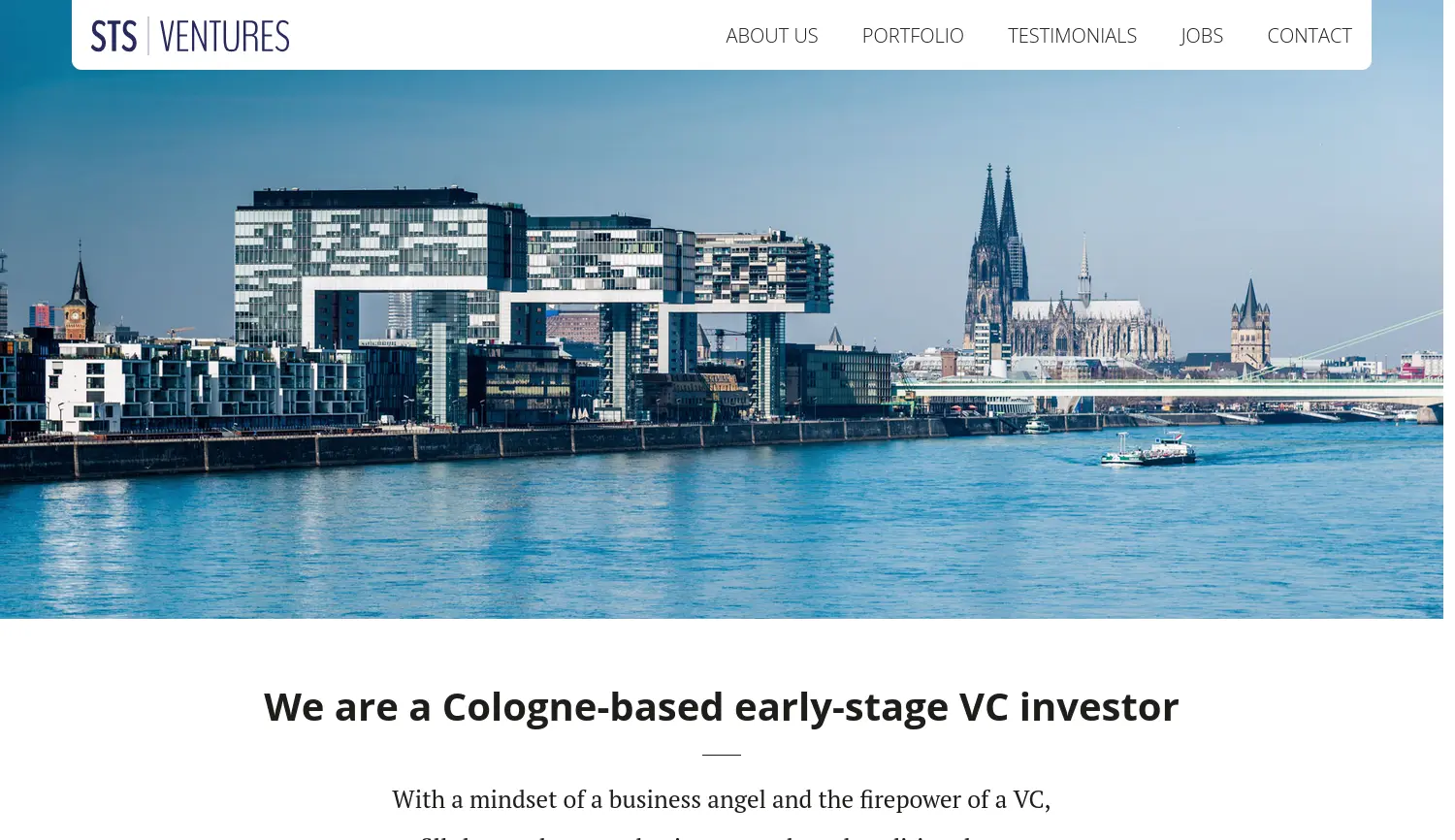 Website der Firma STS Ventures GmbH