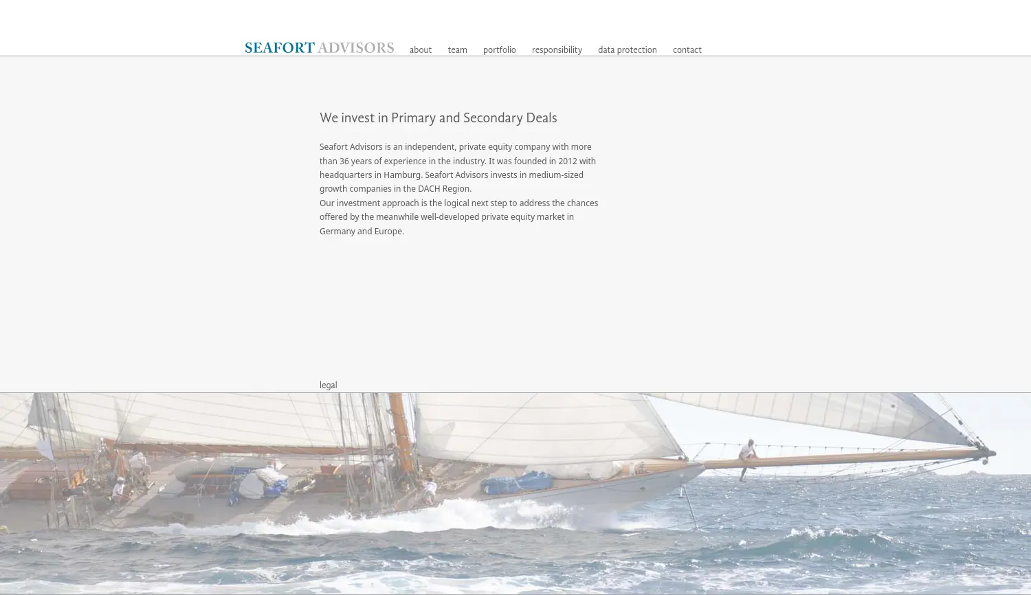 Website der Firma Seafort Advisors GmbH