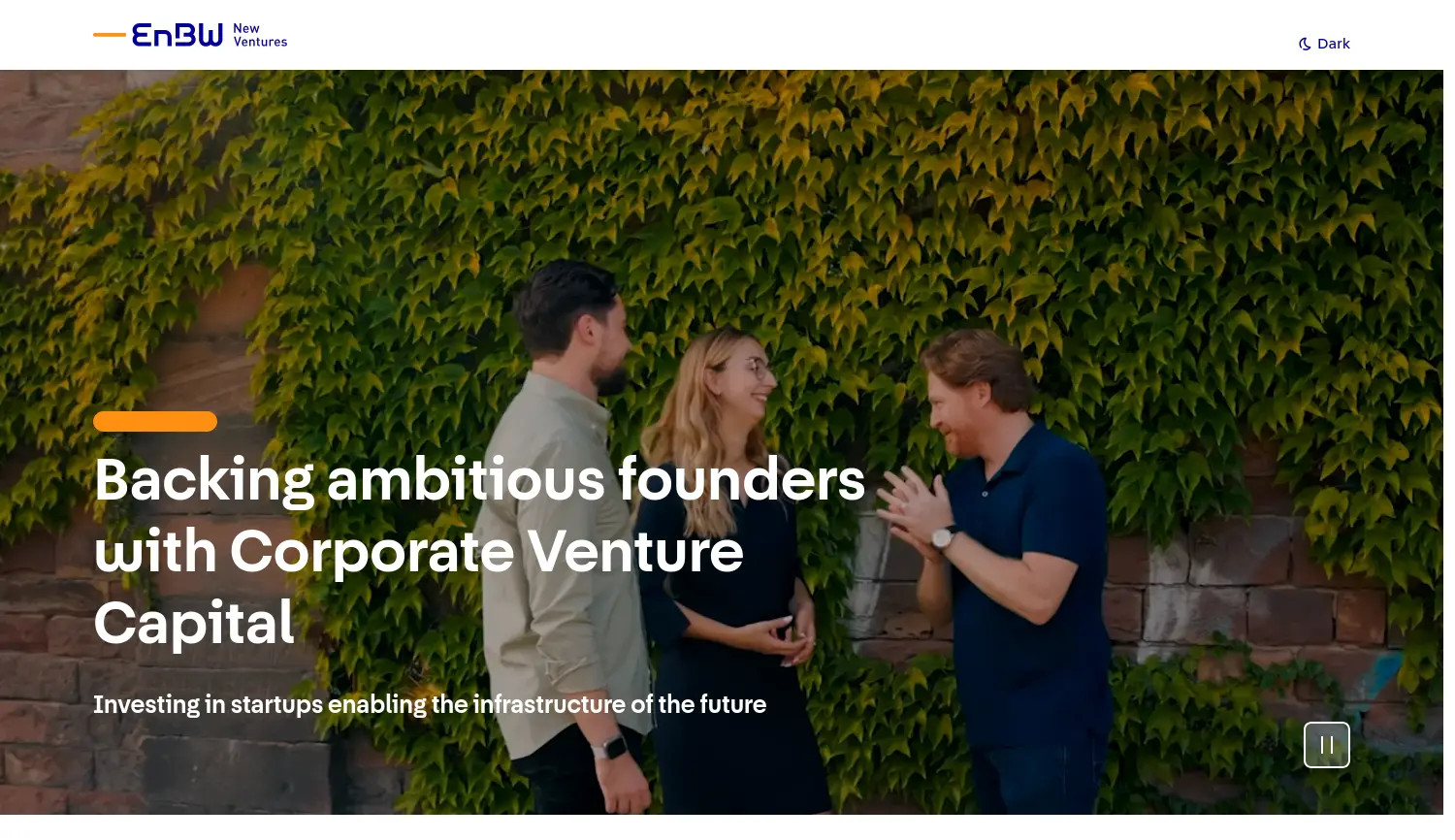 Website der Firma EnBW New Ventures GmbH