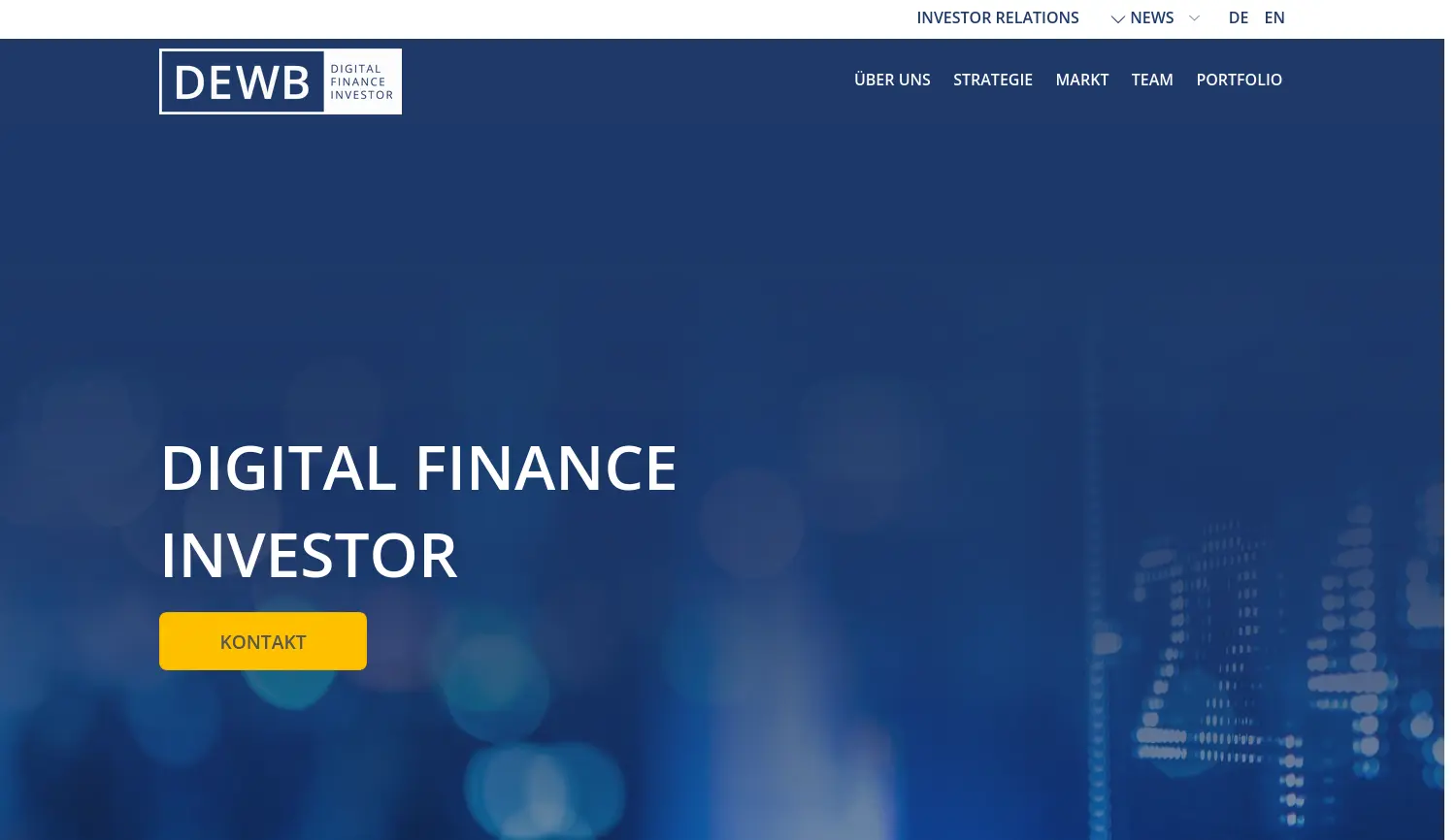 Website der Firma Deutsche Effecten- und Wechsel-Beteiligungsgesellschaft AG