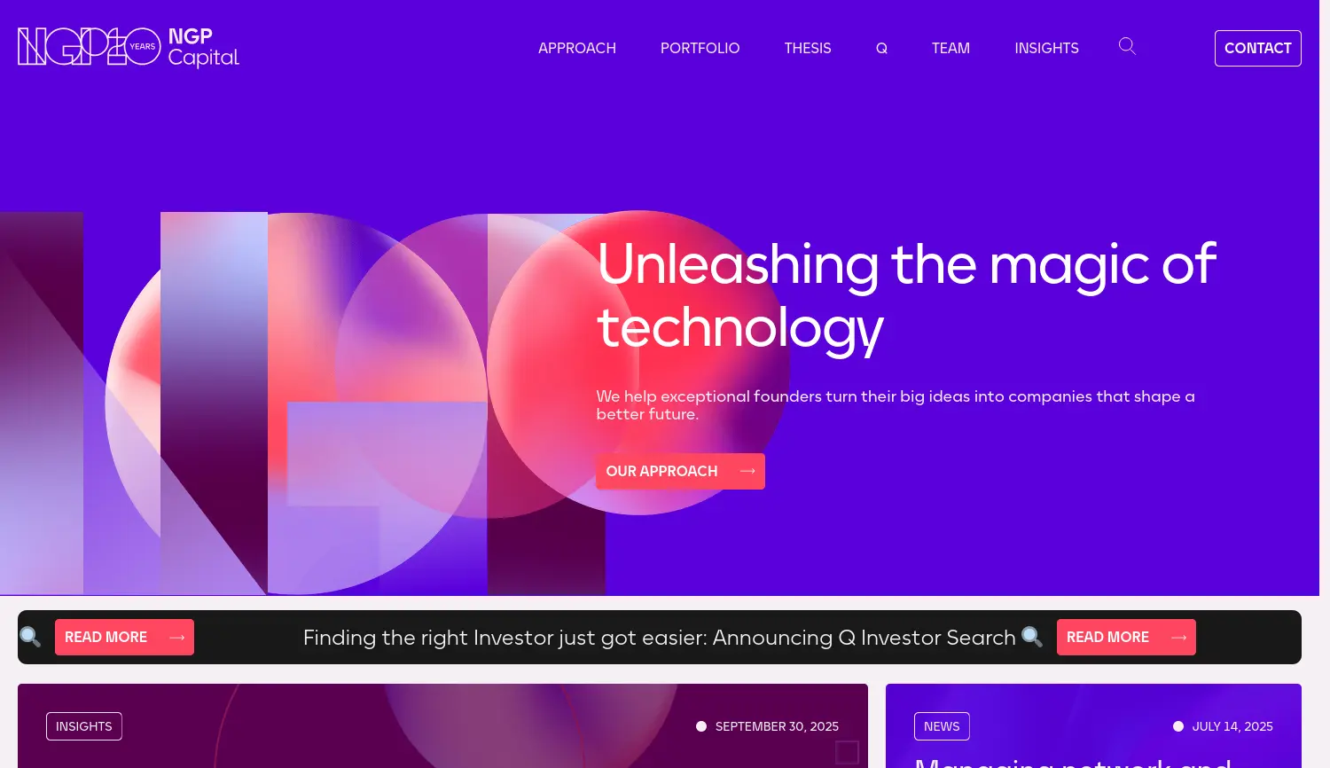 Website der Firma NGP Capital