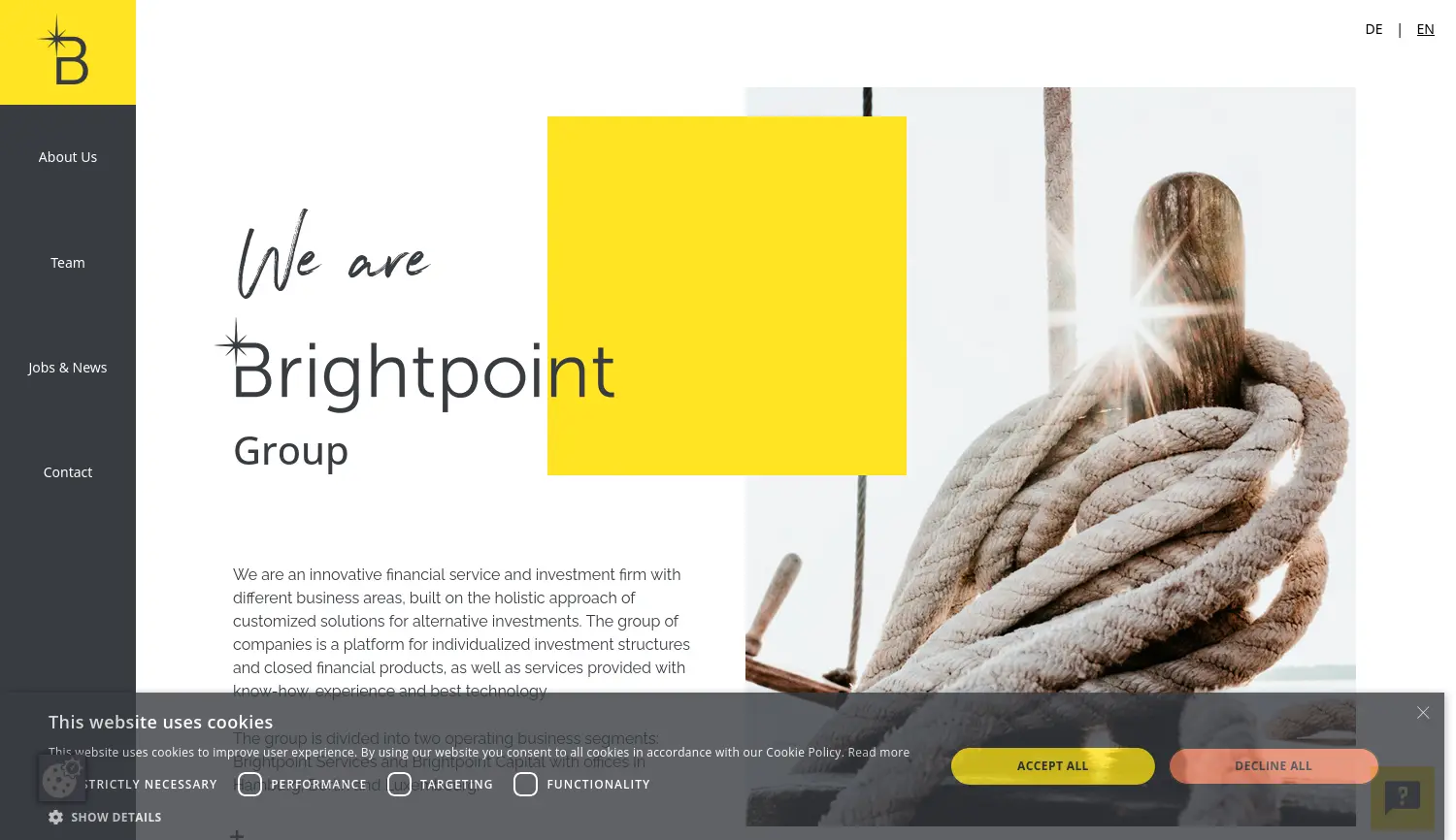 Website der Firma Brightpoint Fund Services GmbH