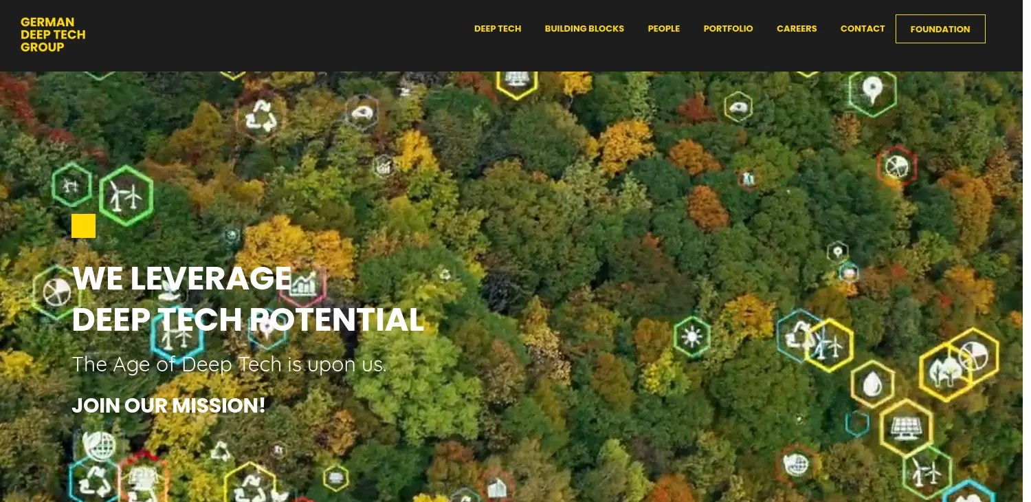 Website der Firma German Deep Tech AG