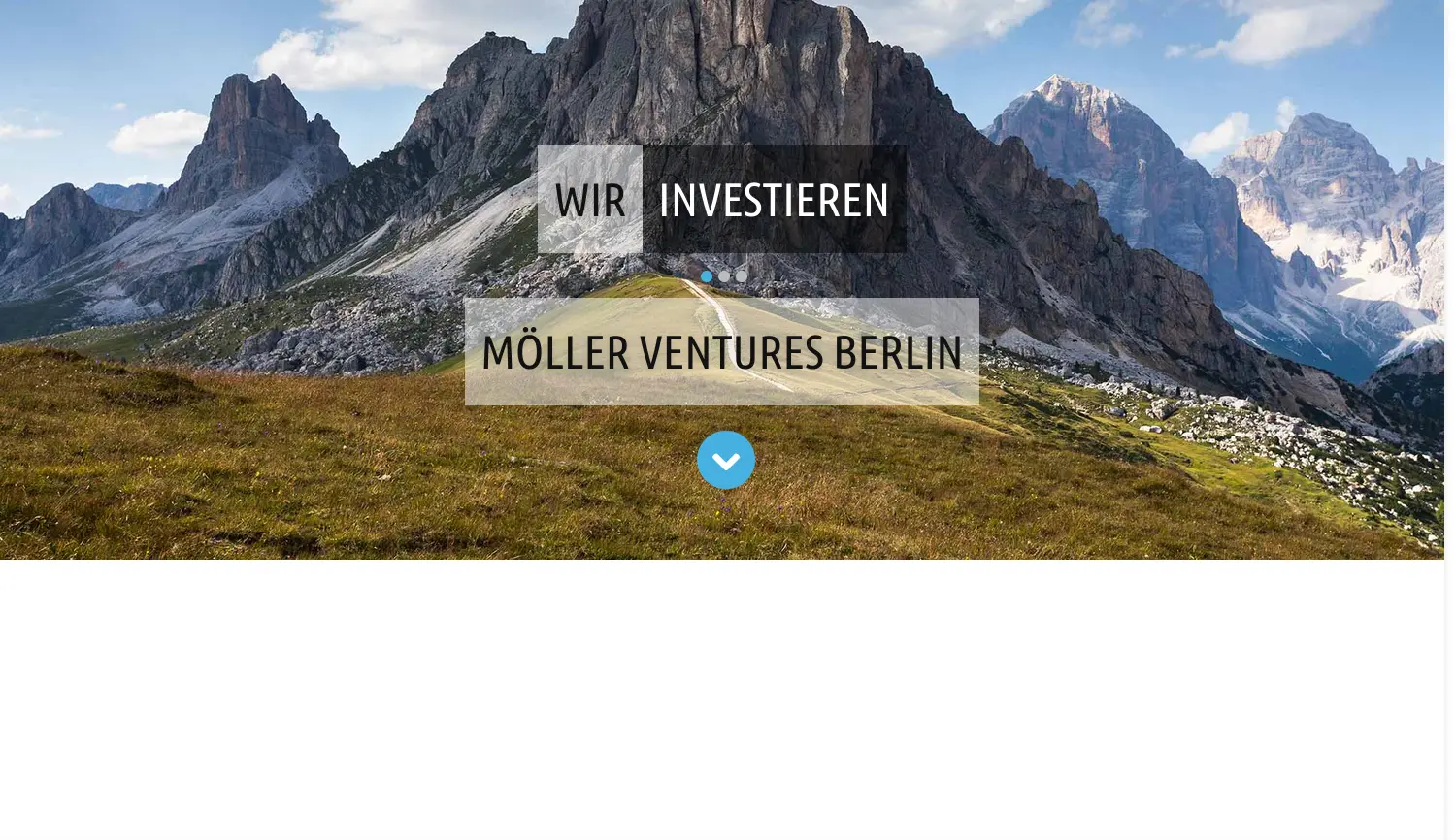 Website der Firma Möller Ventures GmbH