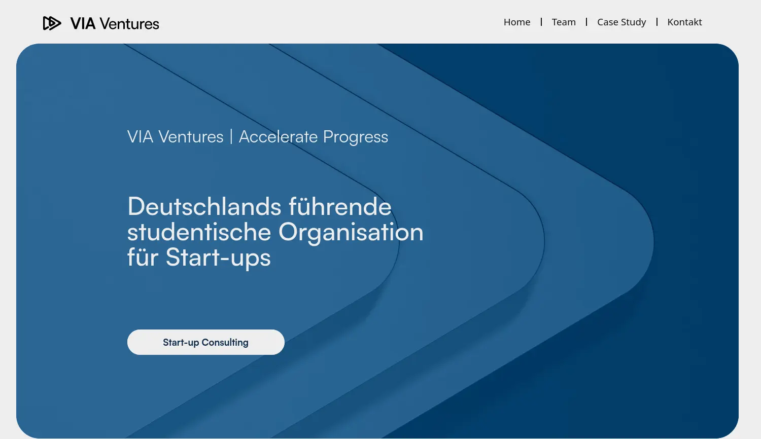 Website der Firma VIA Studentische Unternehmensberatung e. V.