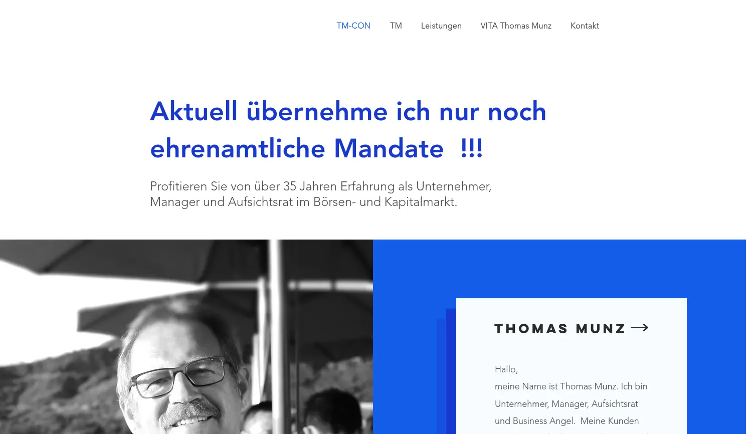 Website der Firma Thomas Munz TM CON