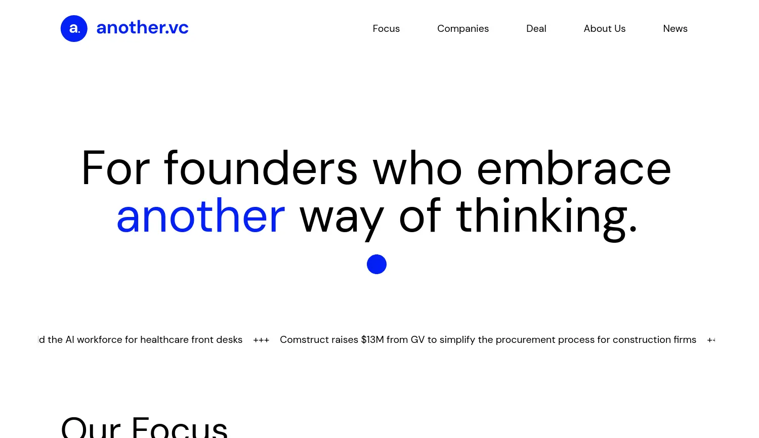 Website der Firma another.vc GmbH