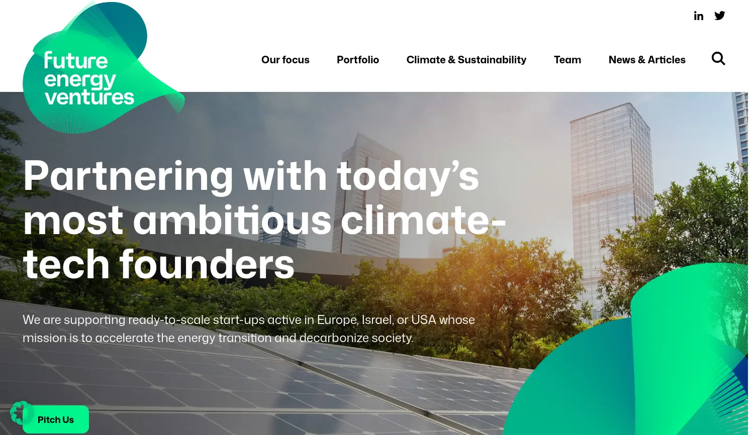 Website der Firma Future Energy Ventures GmbH
