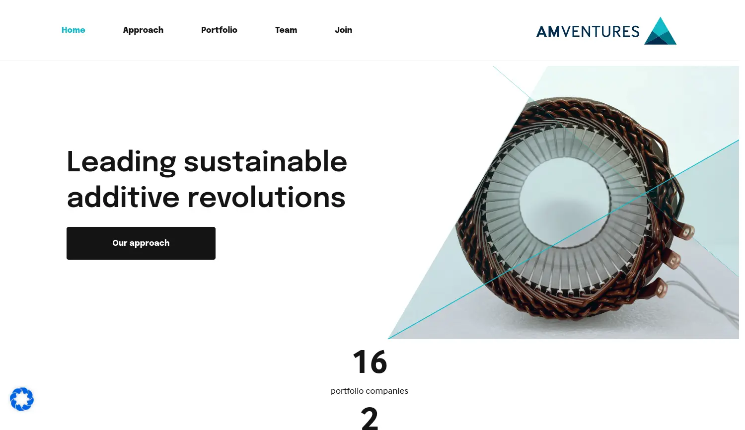 Website der Firma AM Ventures Management GmbH