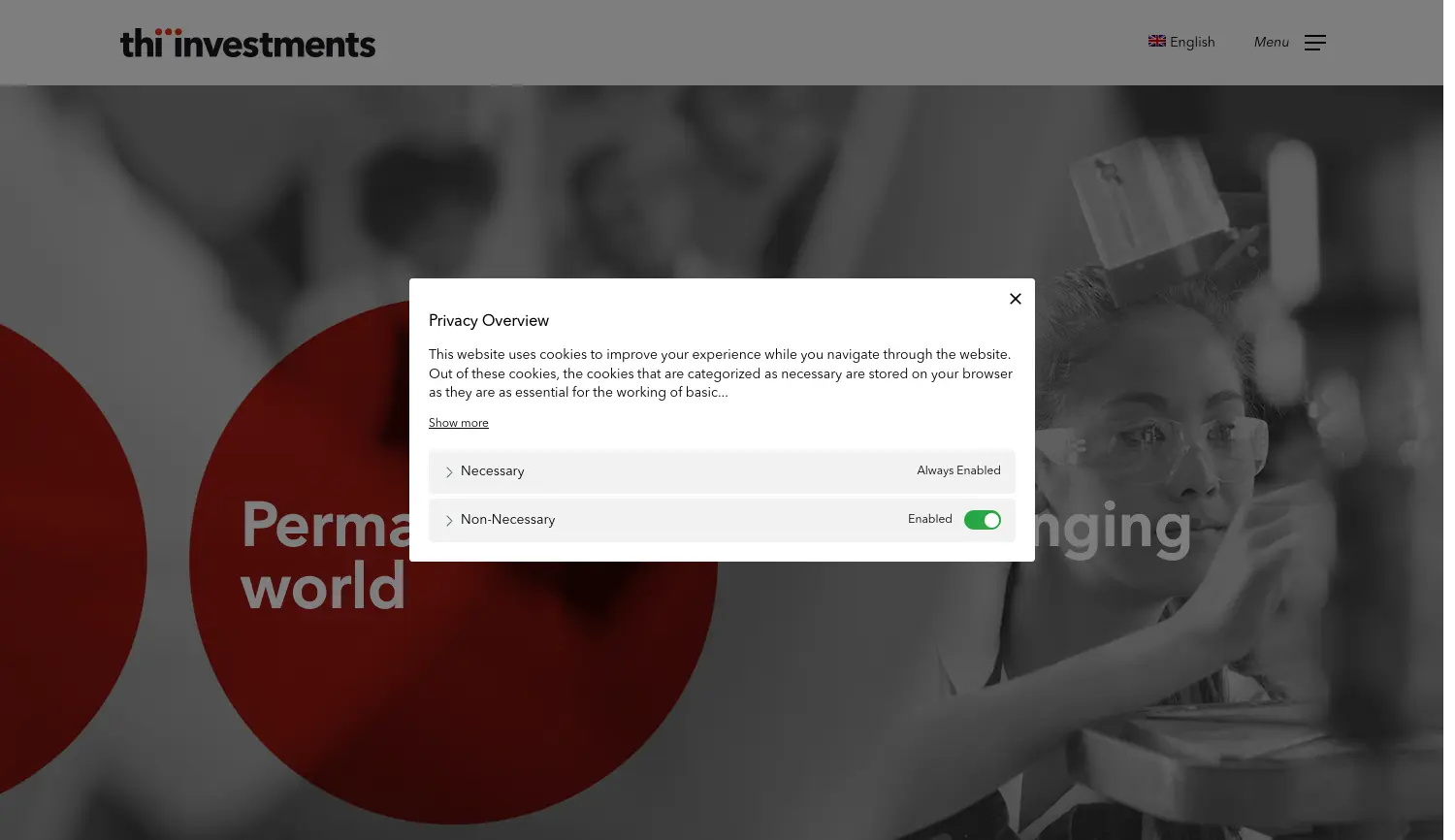 Website der Firma THI Investments GmbH & Co. KG