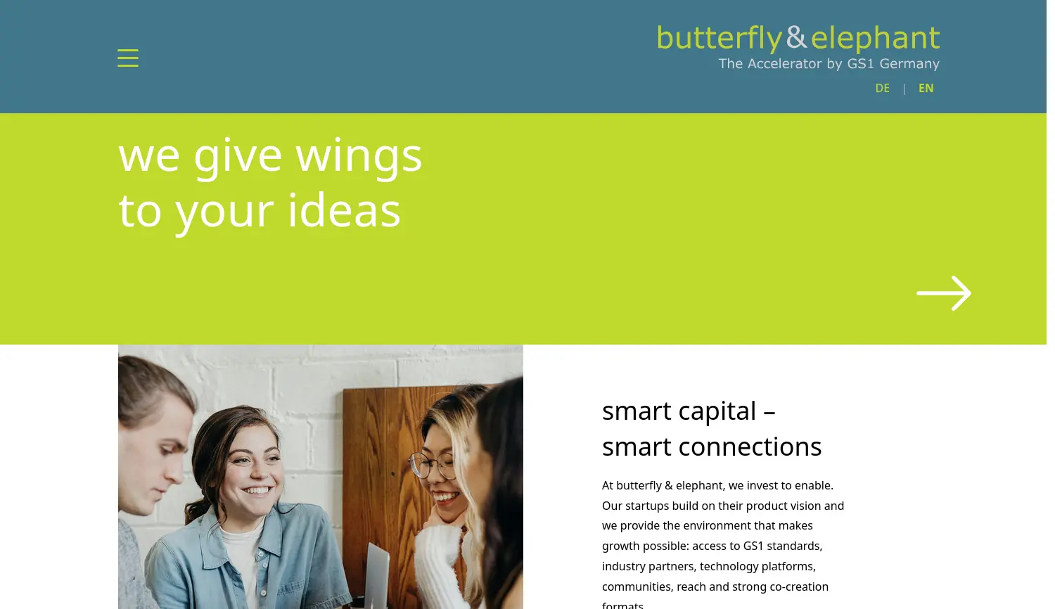 Website der Firma GS1 Germany Accelerator GmbH