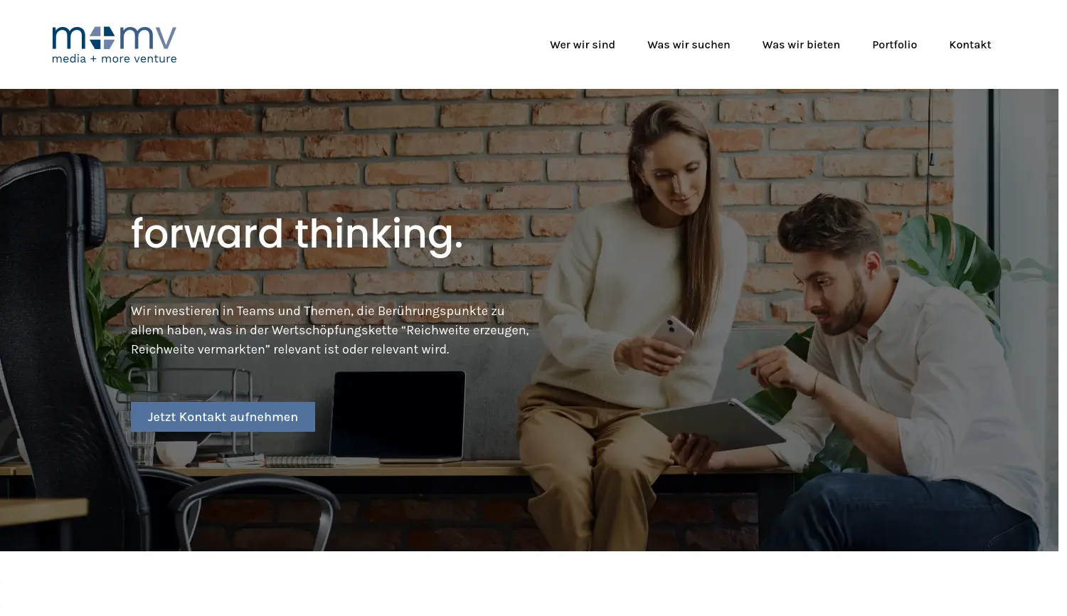 Website der Firma media + more venture II Beteiligungs GmbH & Co. KG