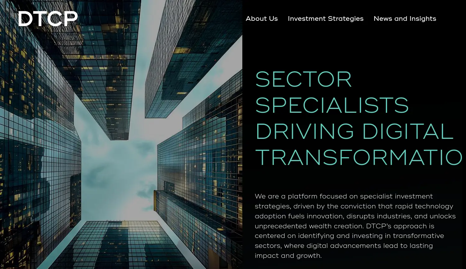 Website der Firma Digital Transformation Capital Partners GmbH