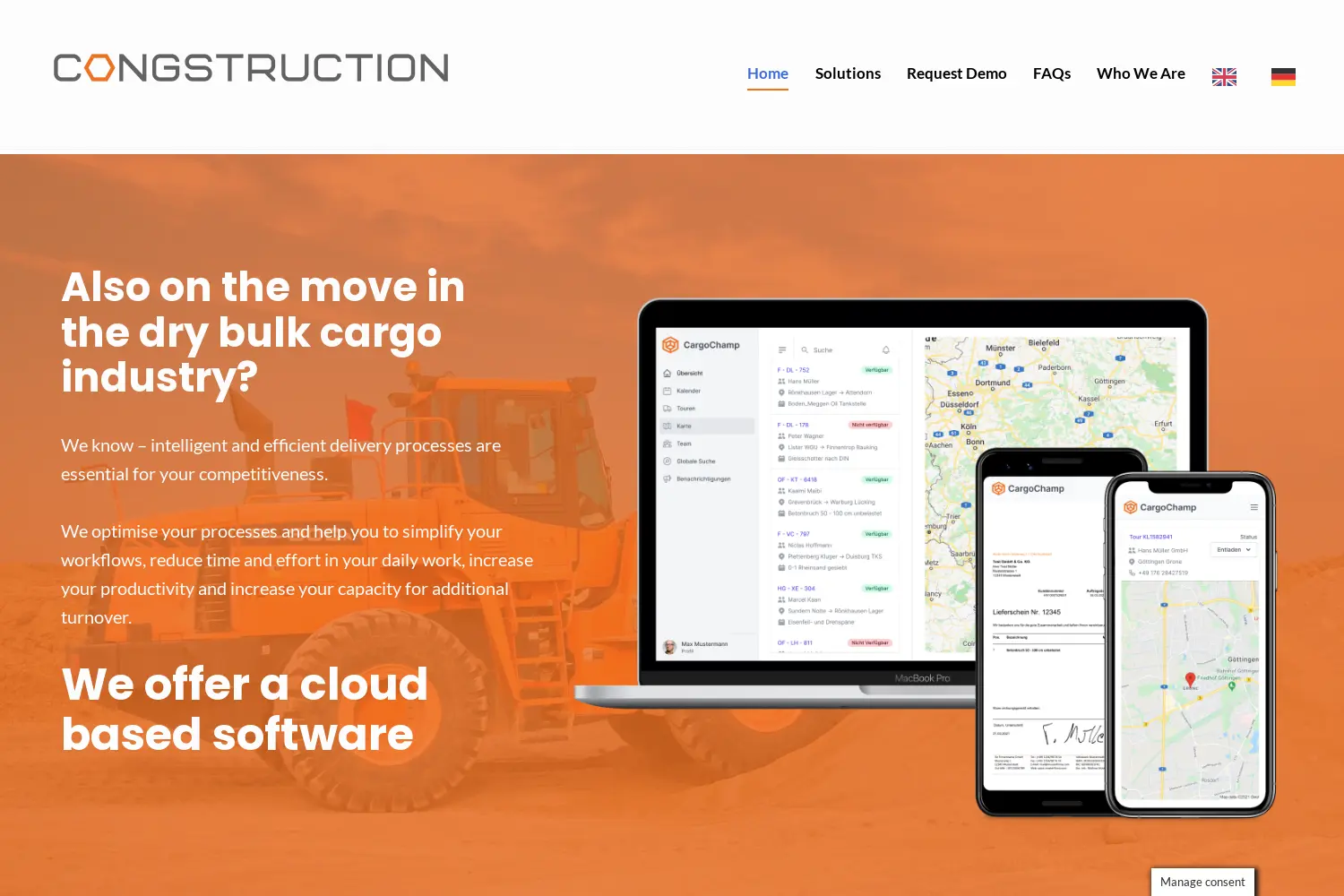 Website der Firma Congstruction GbR