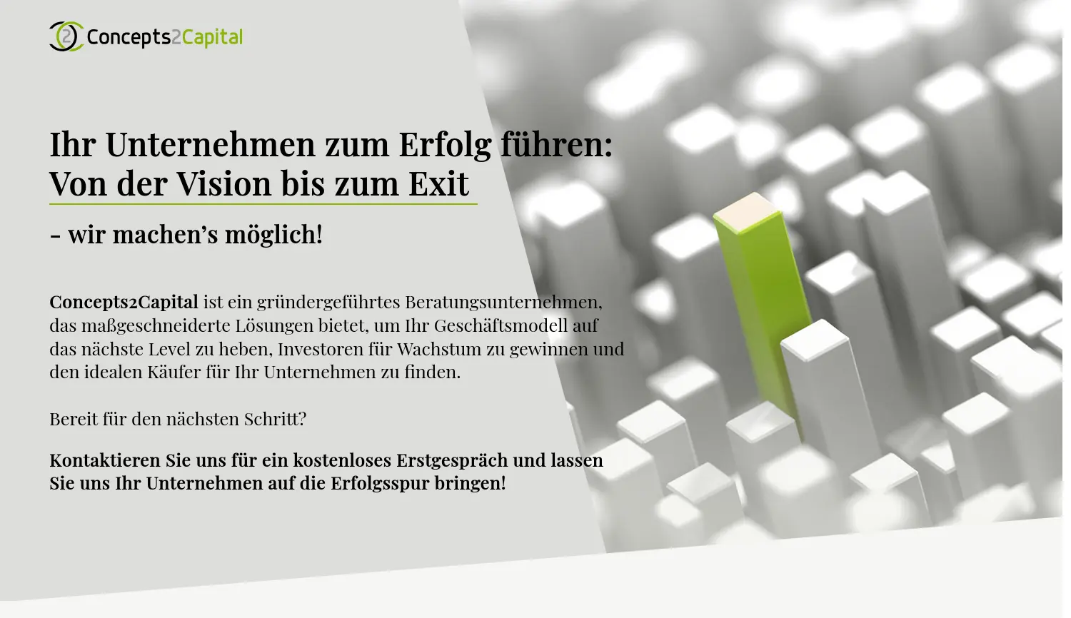 Website der Firma Concepts2Capital GmbH