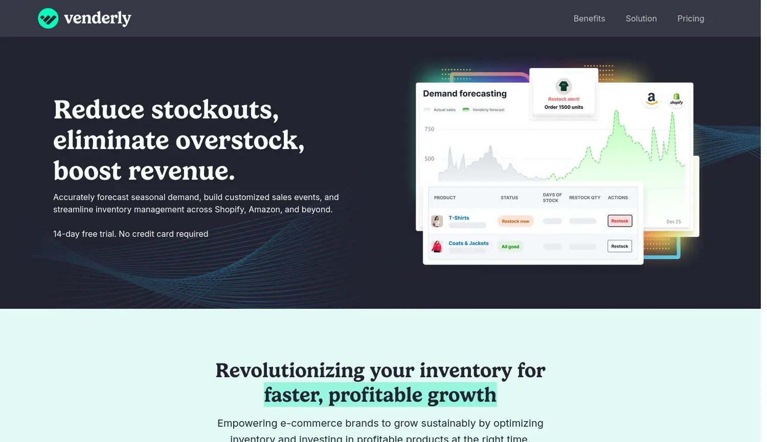 Website der Firma Venderly GmbH