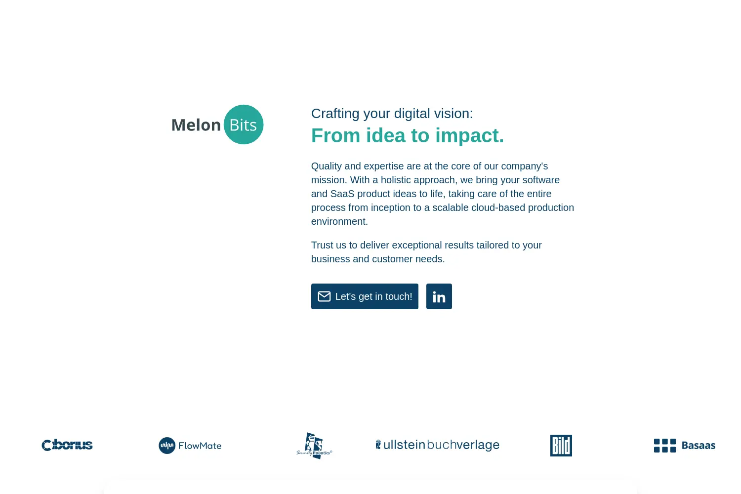 Website der Firma MelonBits GmbH