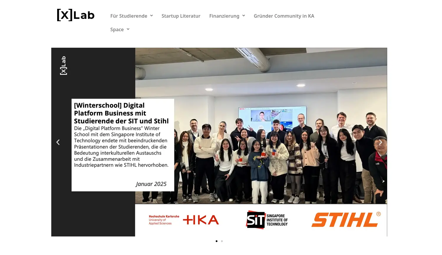 Website der Firma Innovate e.V.