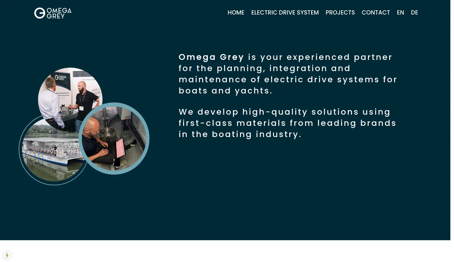 Website der Firma Omega Grey GmbH